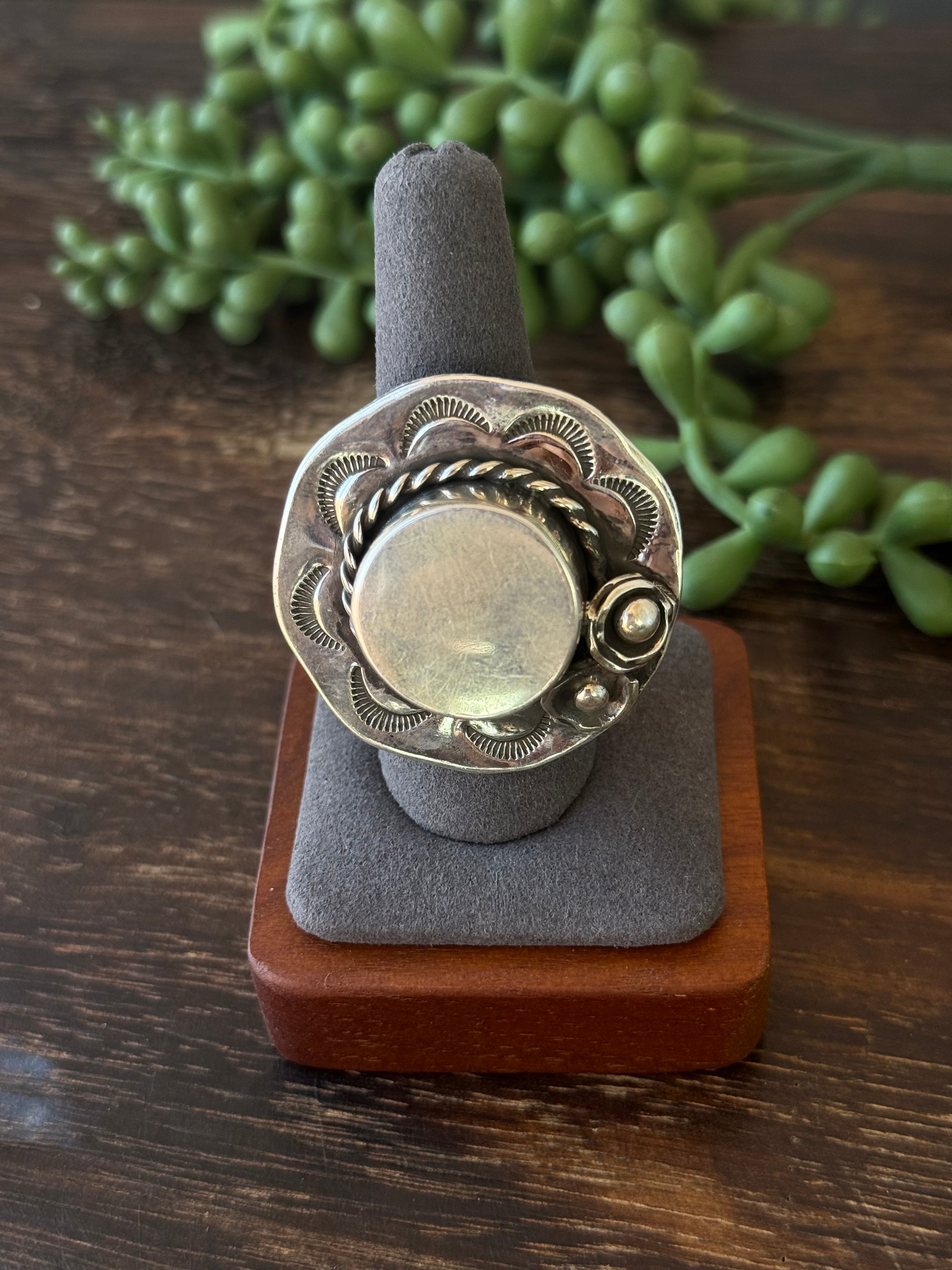 Larry Jackson Sterling Silver Adjustable Top Hat Ring