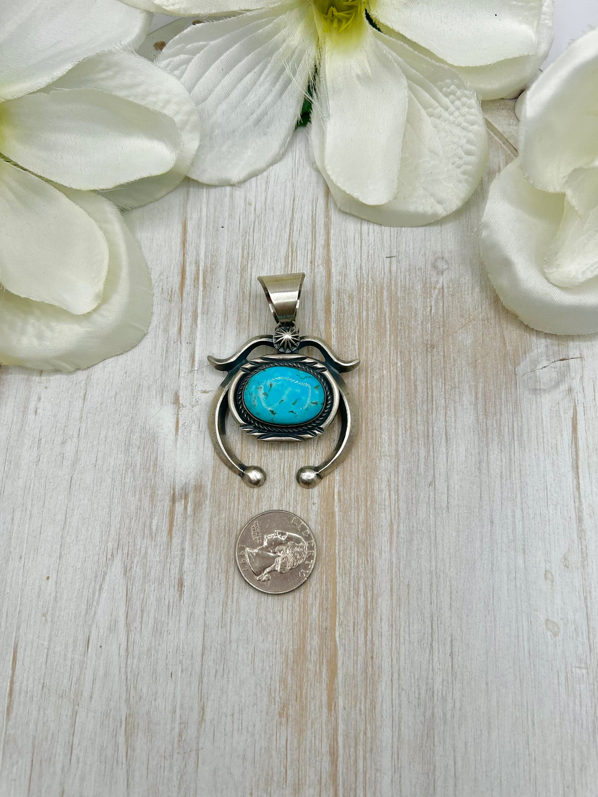 Chimney Butte Kingman Turquoise & Sterling Silver Pendant