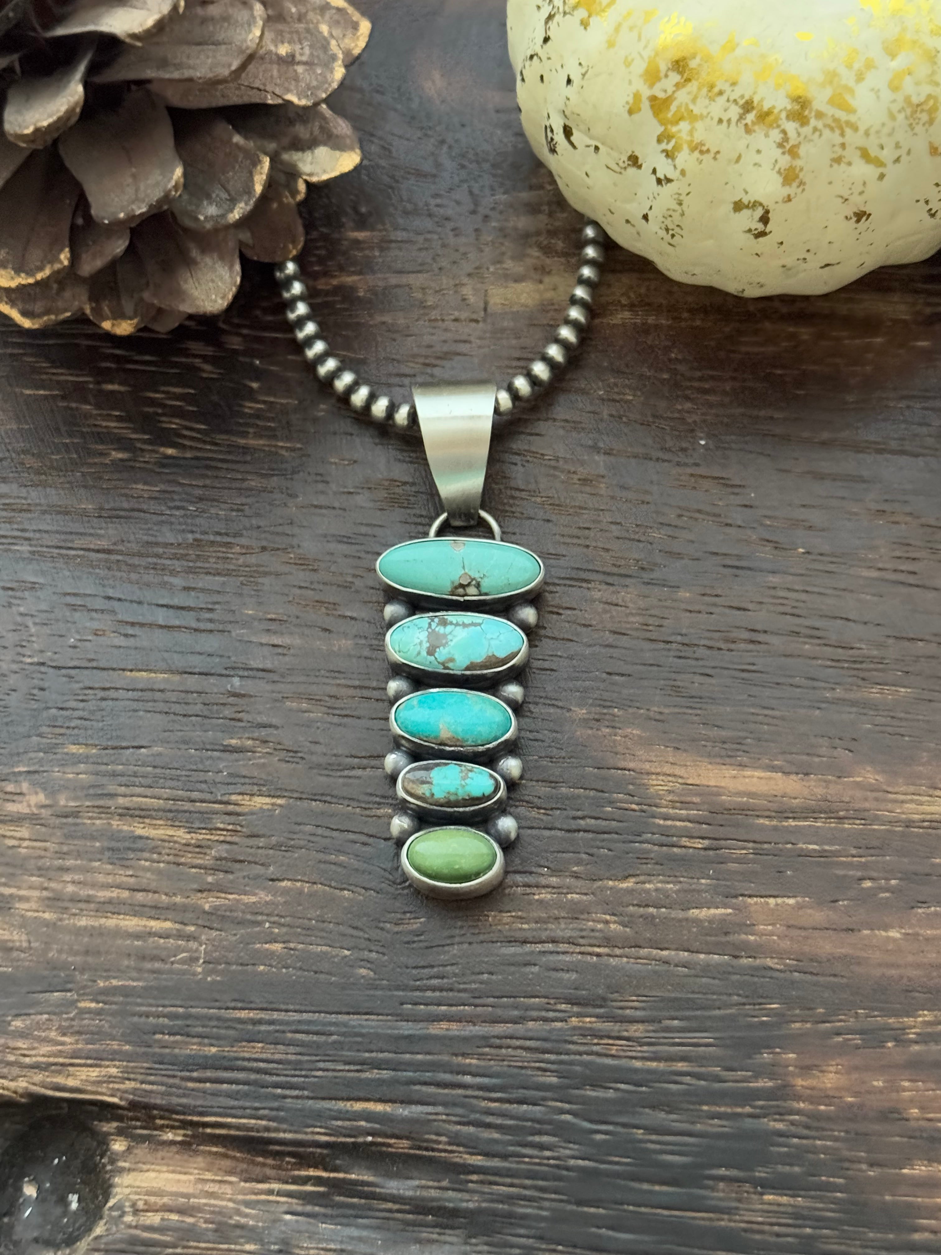 Tricia Smith Mixed Turquoise & Sterling Silver Pendant