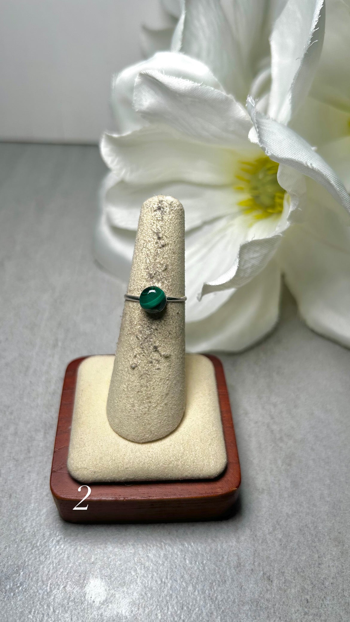 Navajo Made Malachite & Sterling Silver  Ring
