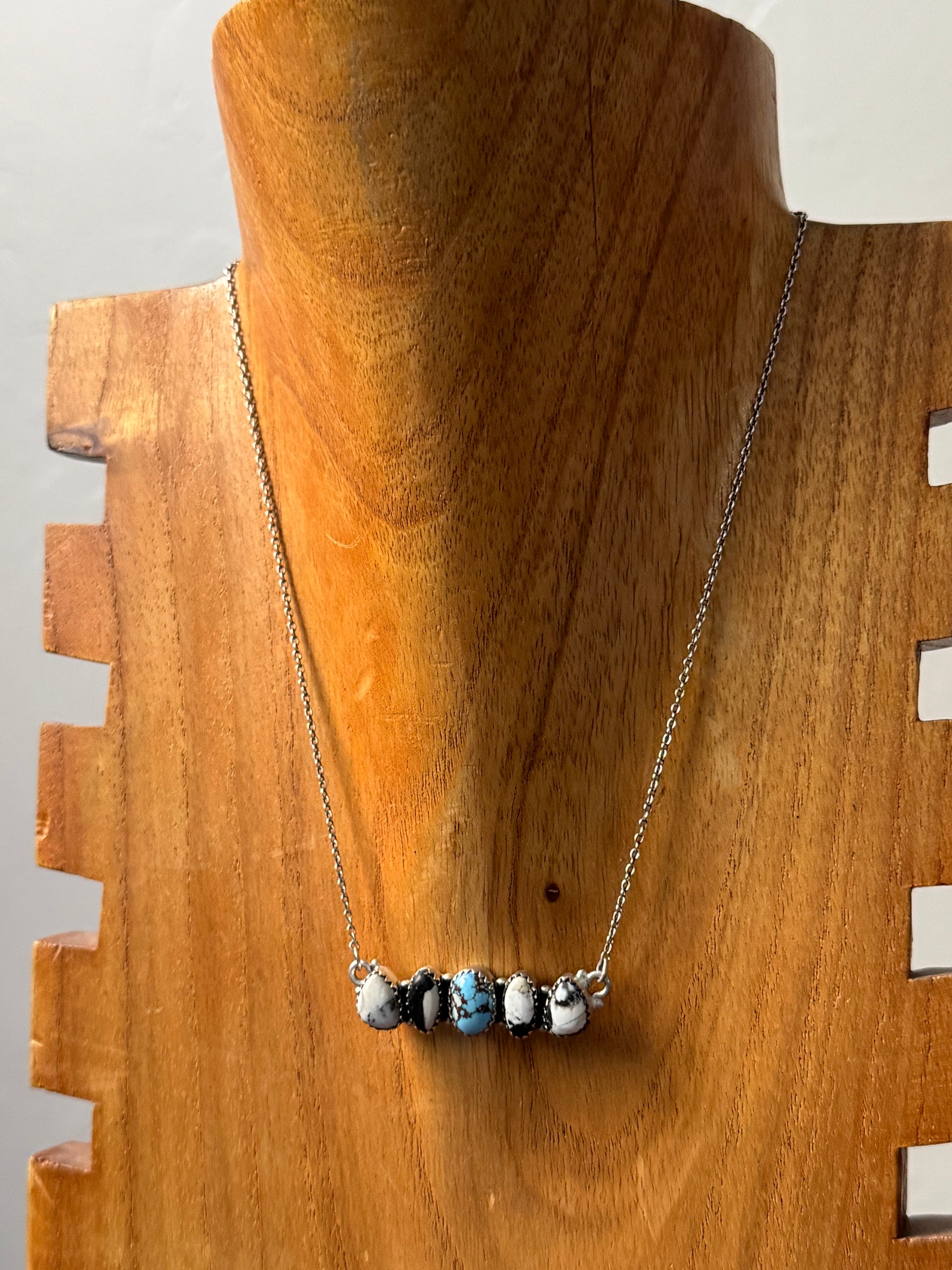 Southwest Handmade Multi Stone & Sterling Silver Necklace