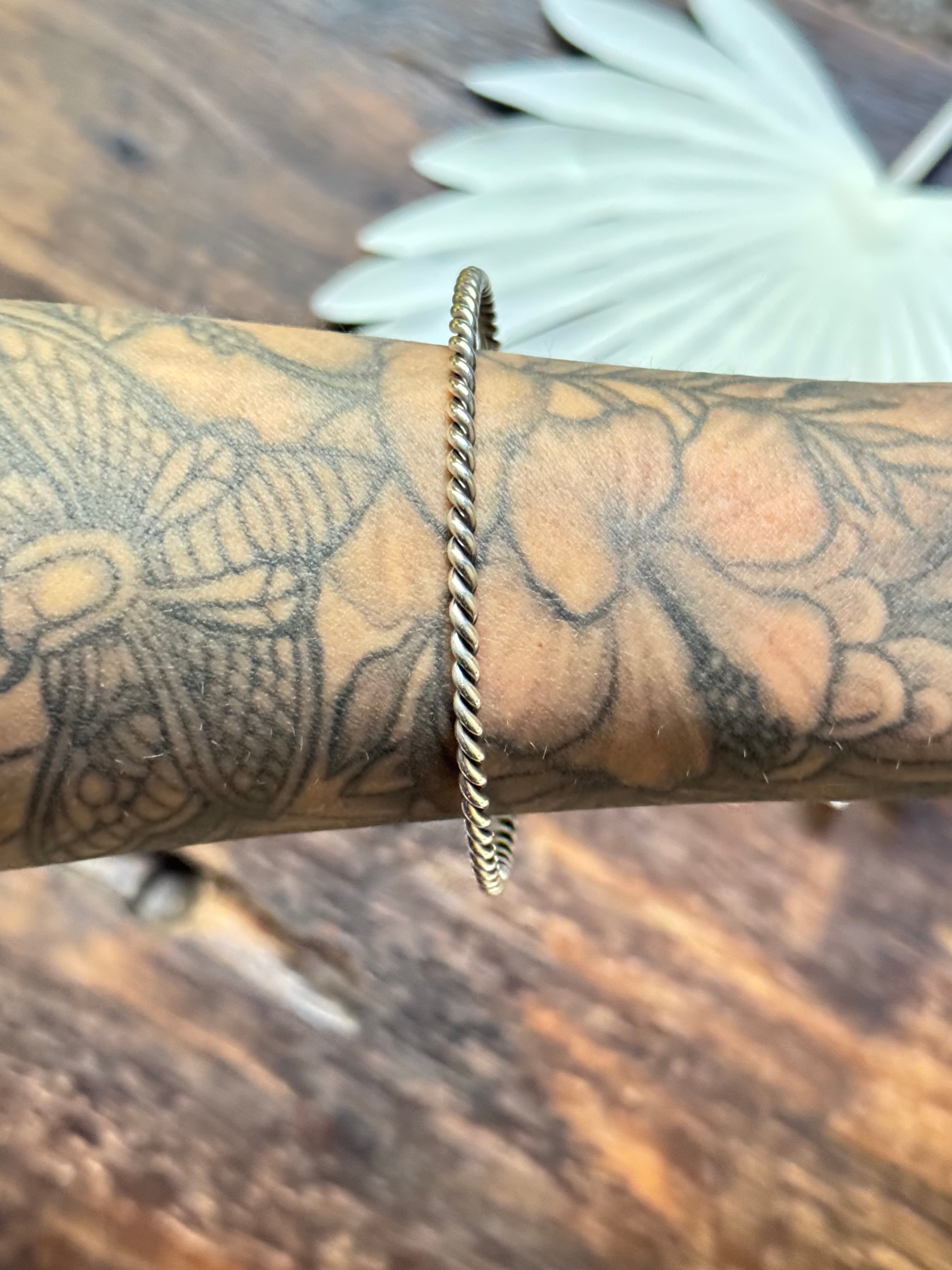 Navajo Made Sterling Silver Bangle Bracelet