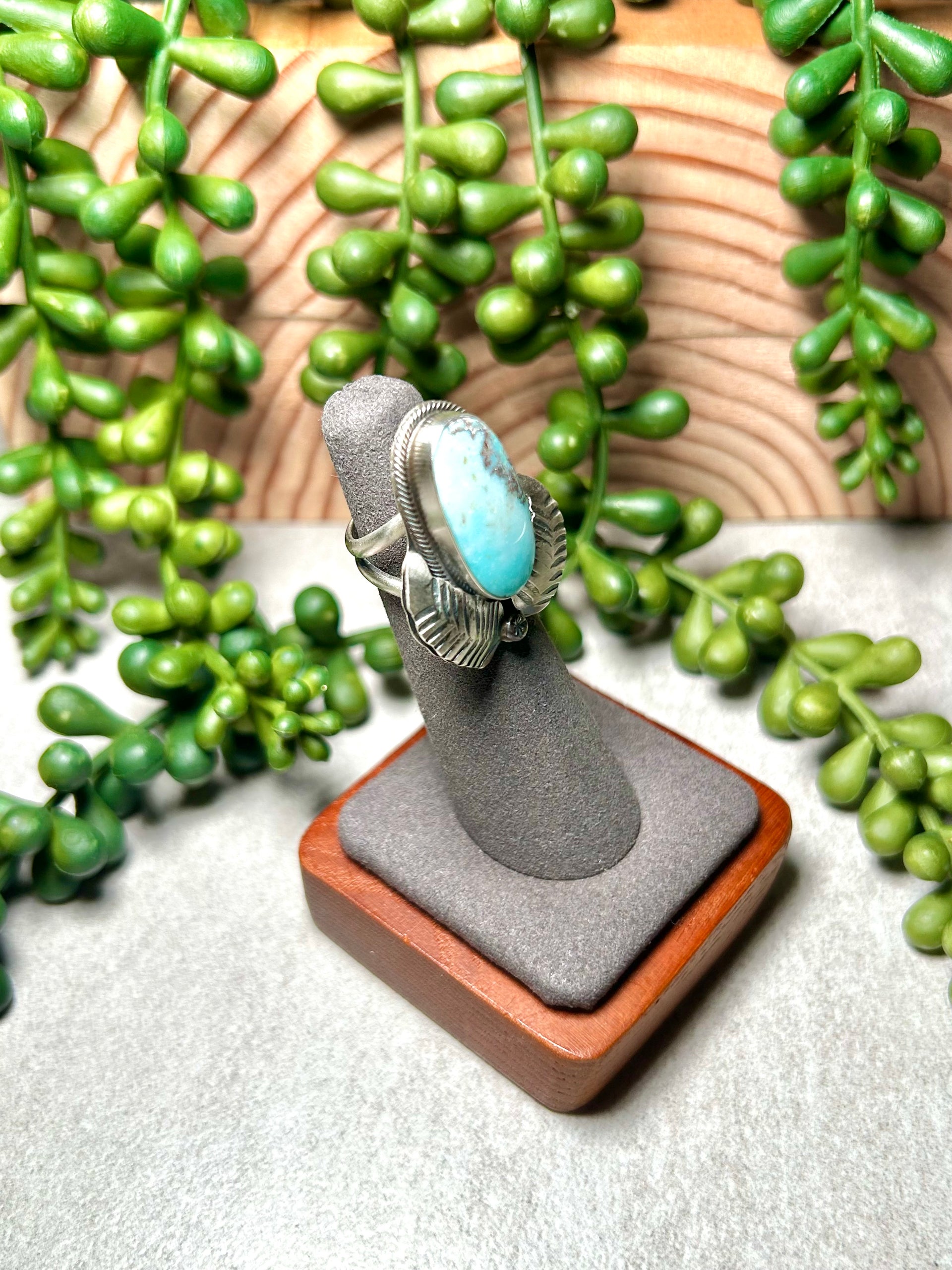 Kobe Martinez Dry Creek Turquoise& Sterling Silver Adjustable Ring