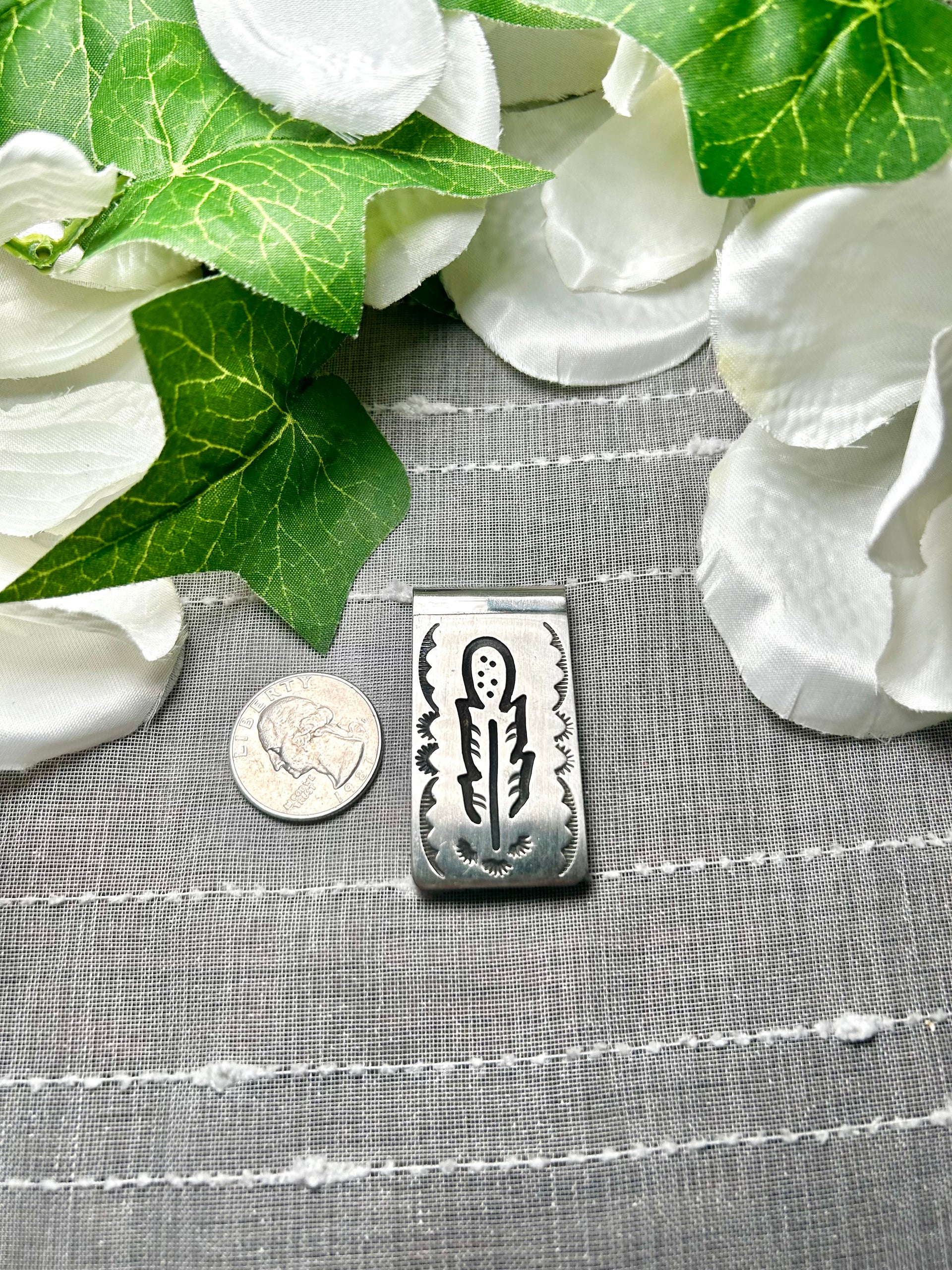 Navajo Made Sterling Silver Money Clip