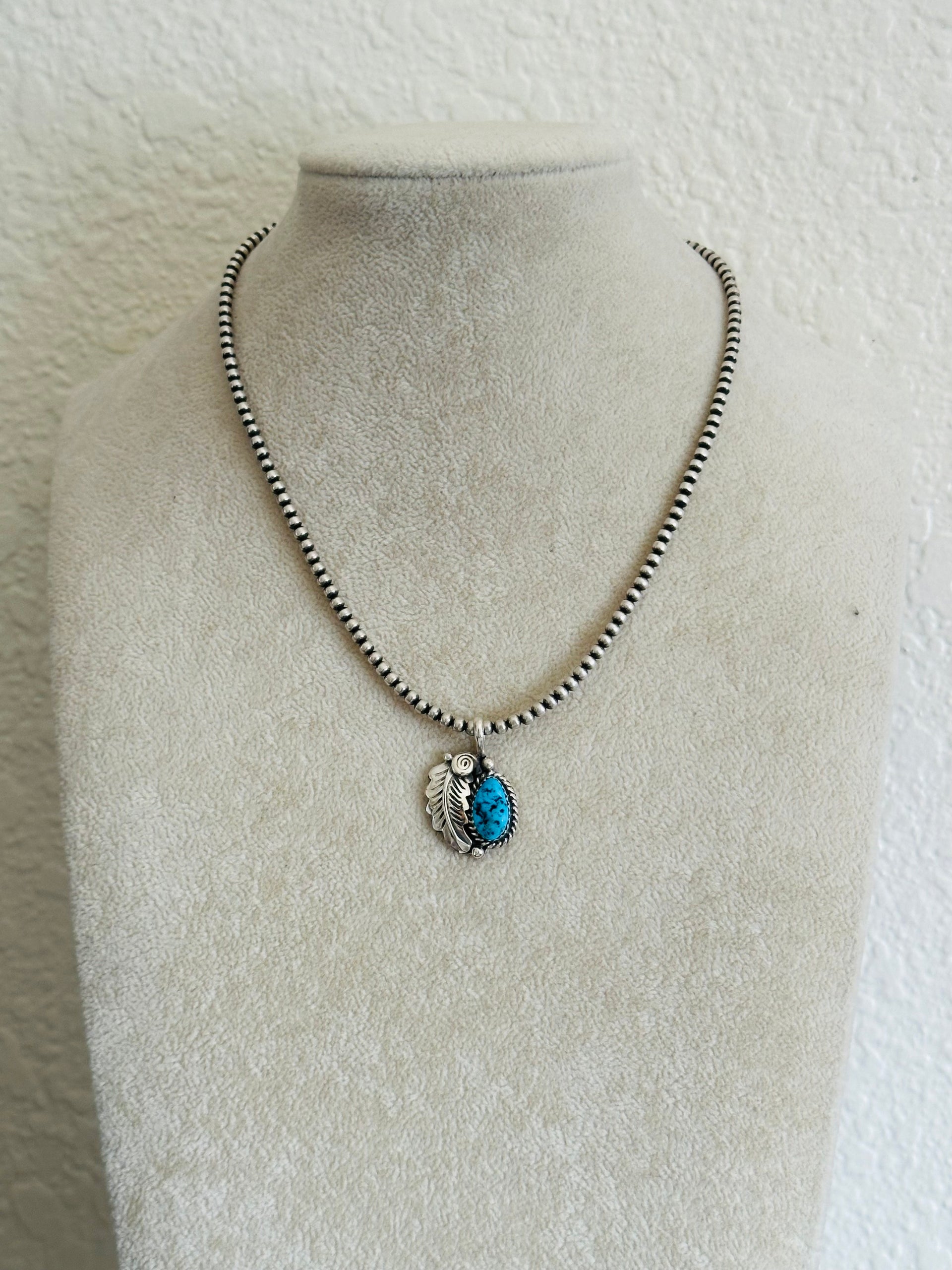 Julia Etsitty Kingman Turquoise & Sterling Silver Pendants