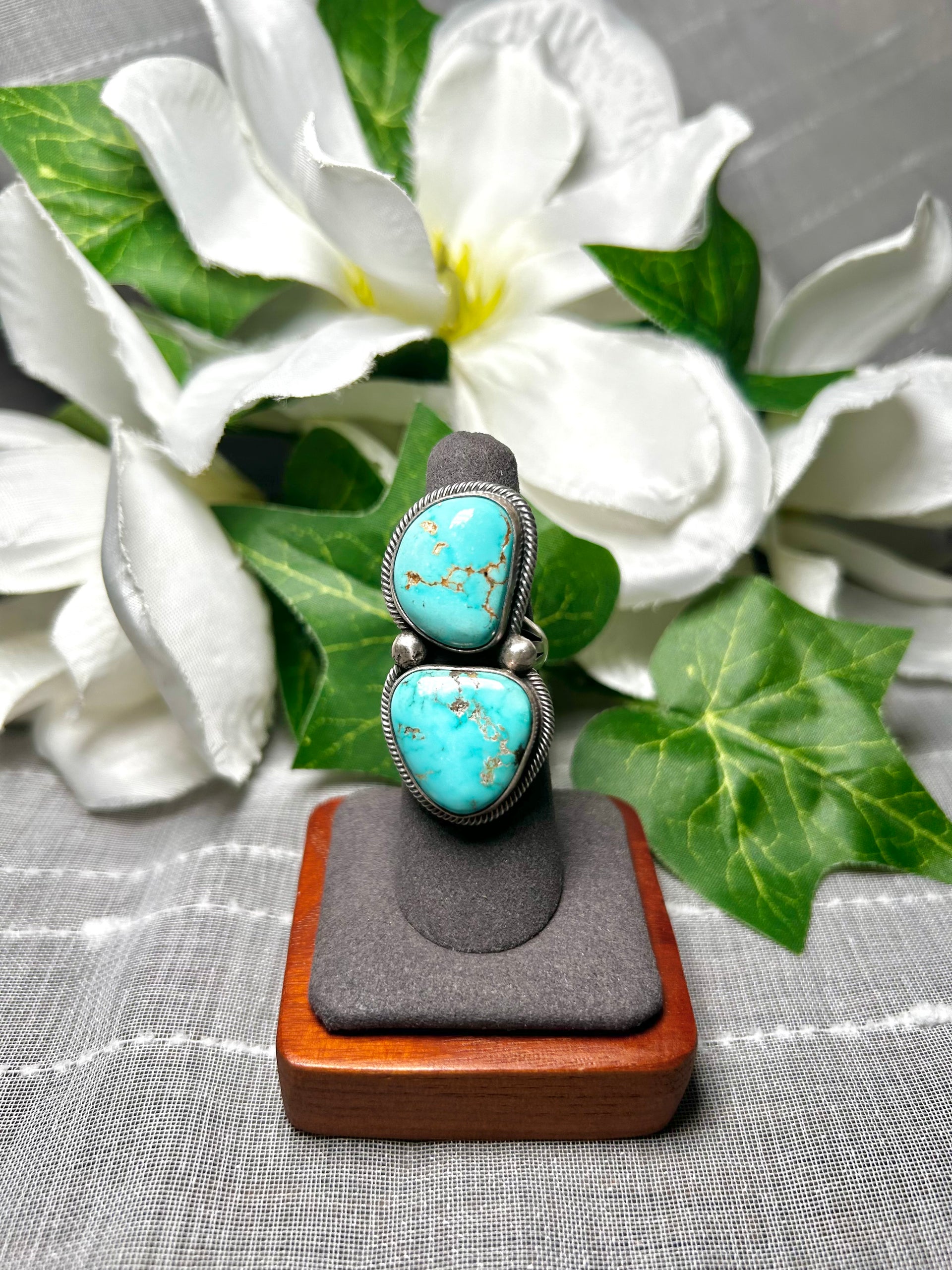 Paul Livingston Royston Turquoise & Sterling Silver Ring Size 6.25