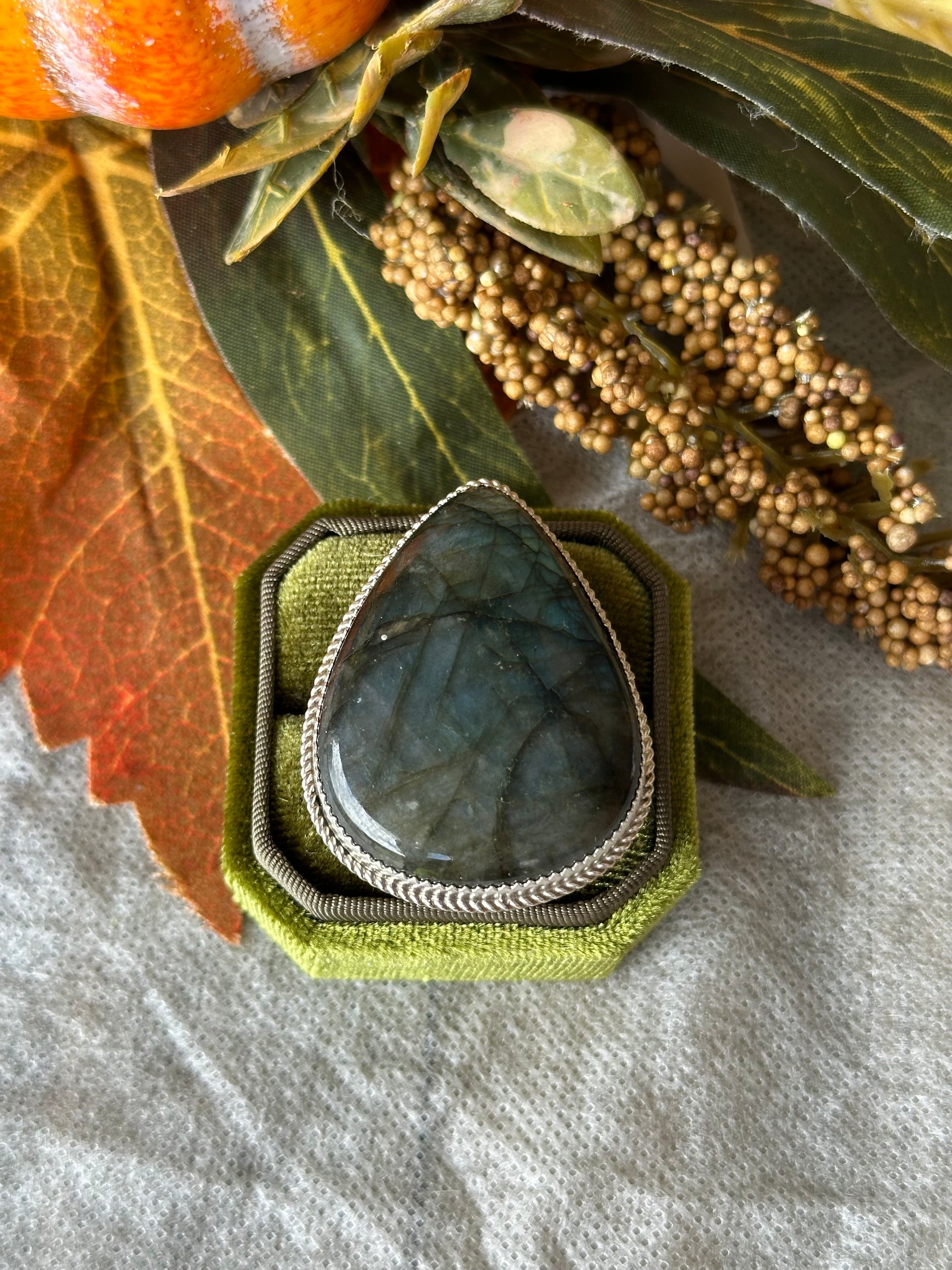 Reda Galvan Labradorite & Sterling Silver Ring Size 7.5