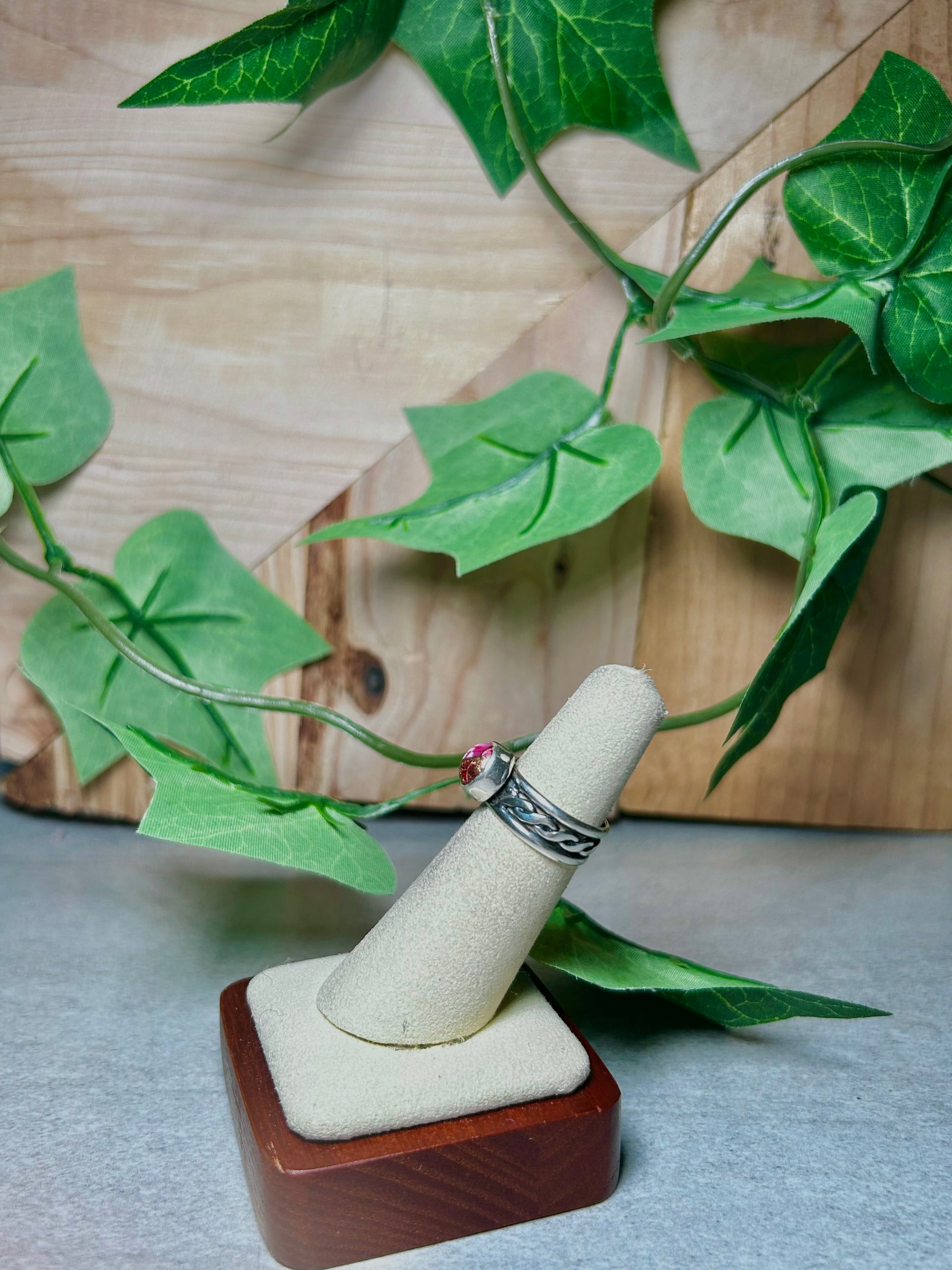 Navajo Made Mohave Turquoise and Sterling Silver Ring Size 5