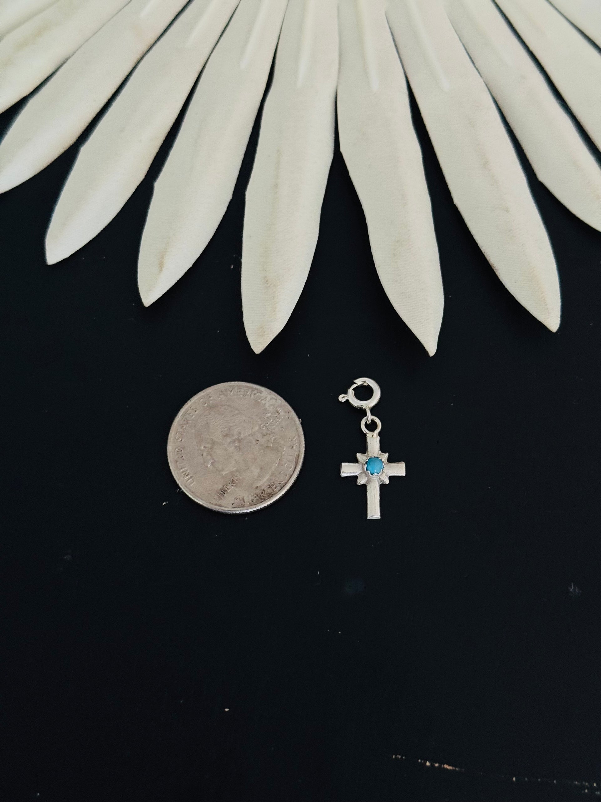Navajo Made Sterling Silver Cross Cast Charms