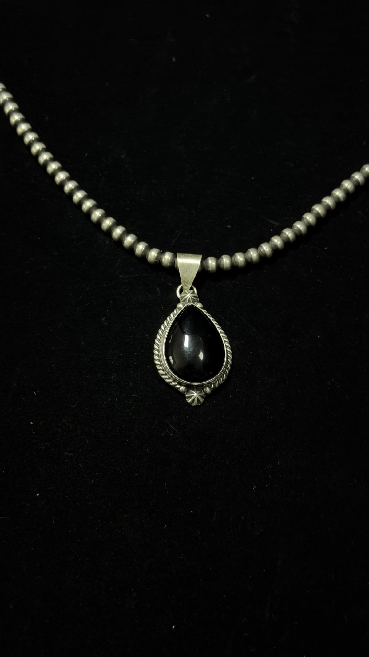 Johnny Dixon Onyx & Sterling Silver Pendant