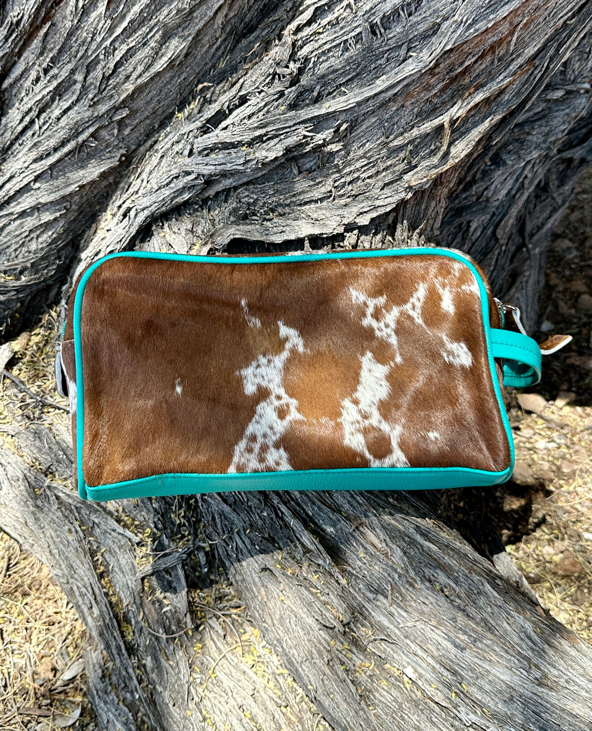 Genuine Leather & Cowhide Toiletry Bag