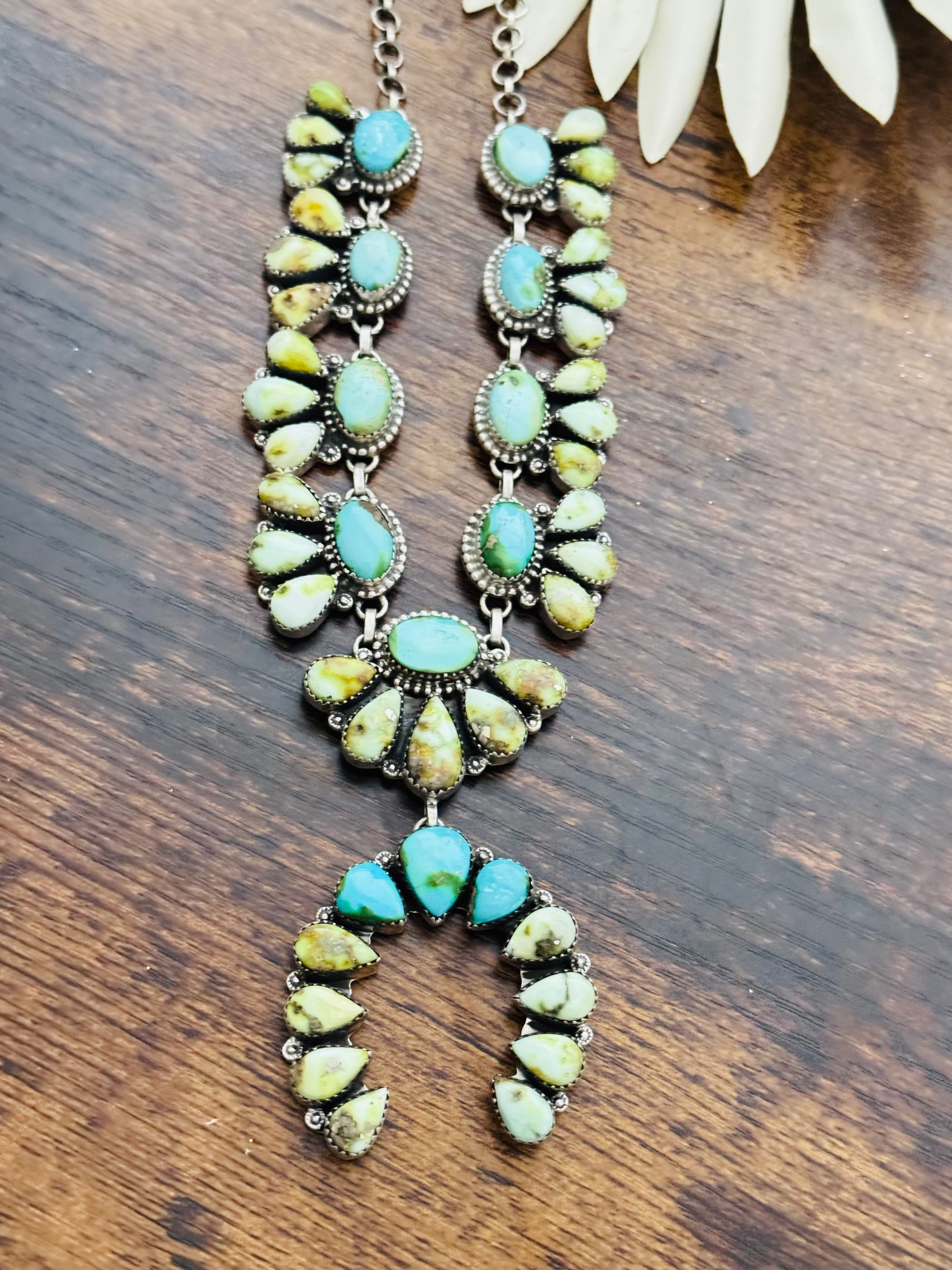 Southwest Made Multi Stone & Sterling Silver Naja Necklace