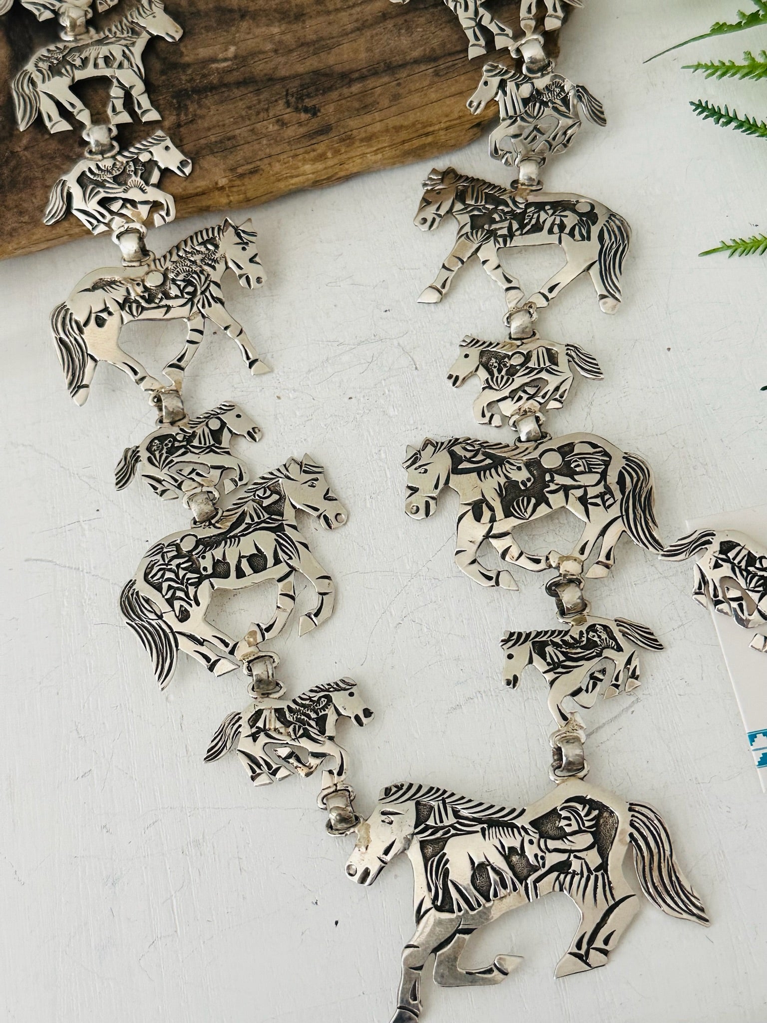 Lloyd Becenti Sterling Silver Horse Necklace Set