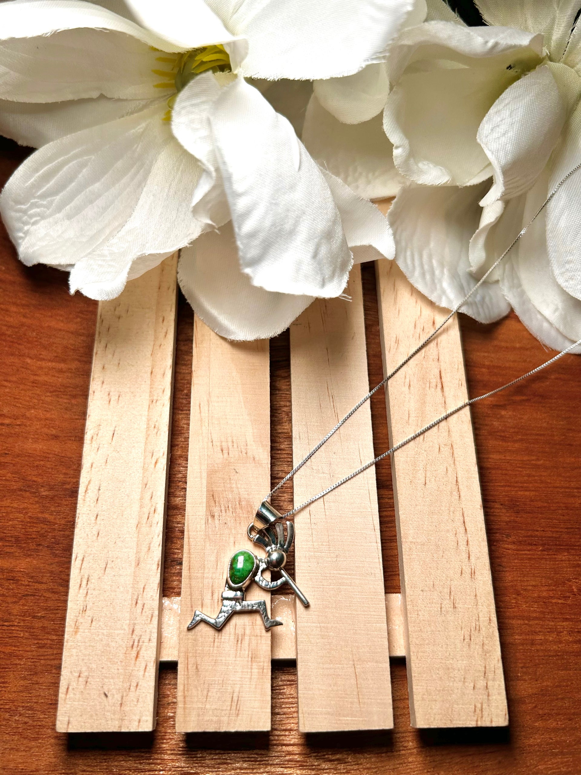 Navajo Made Sonoran Mountain Turquoise & Sterling Sliver Necklace