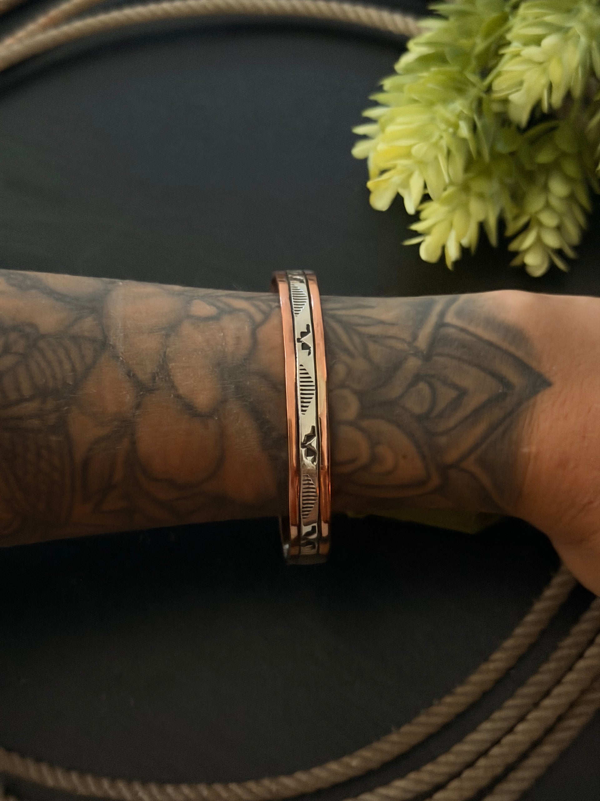 Wylie Secatero Copper & Sterling Silver Cuff Bracelet