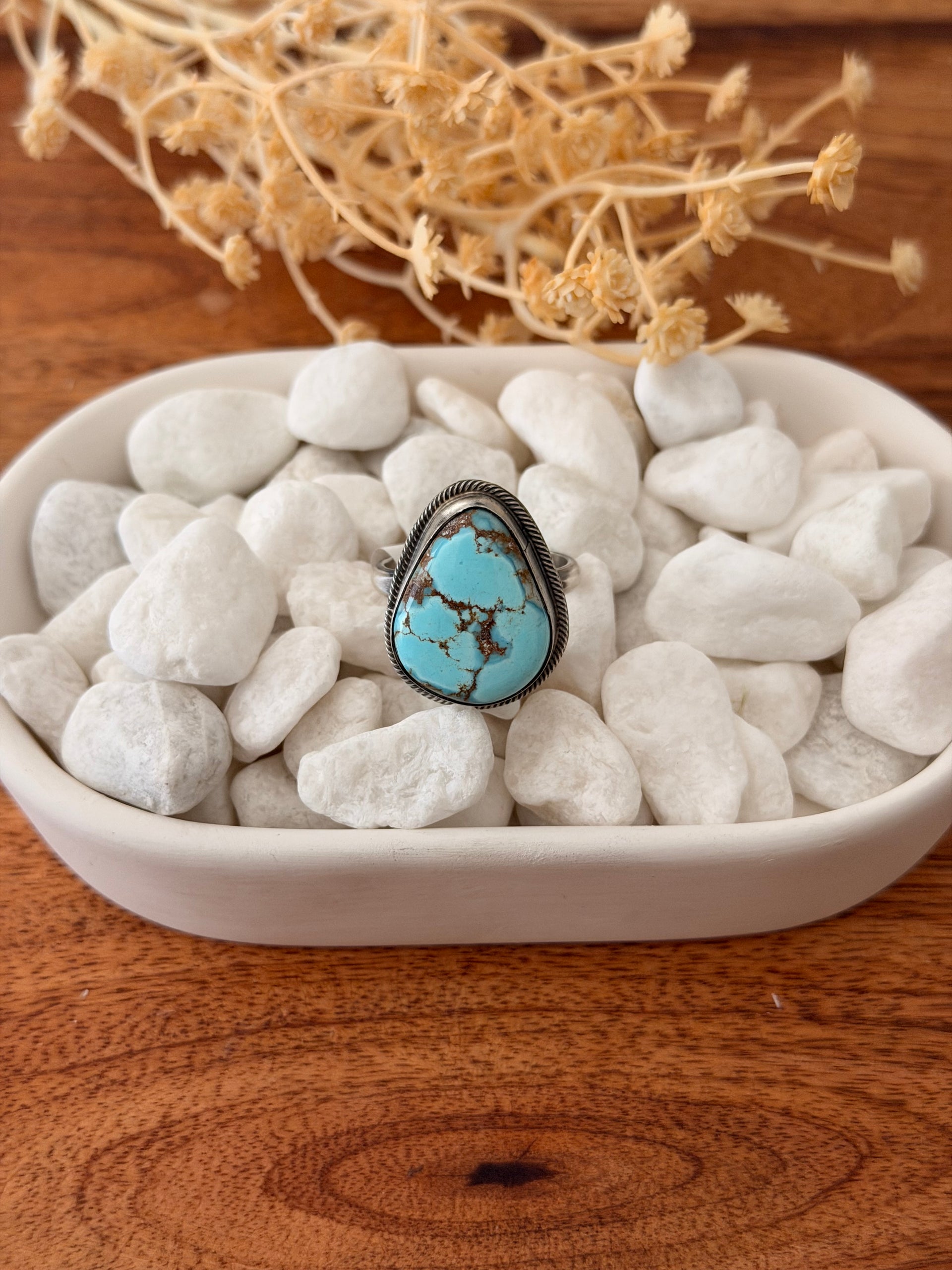 Antionette Martinez Golden Hills Turquoise & Sterling Silver Adjustable Ring