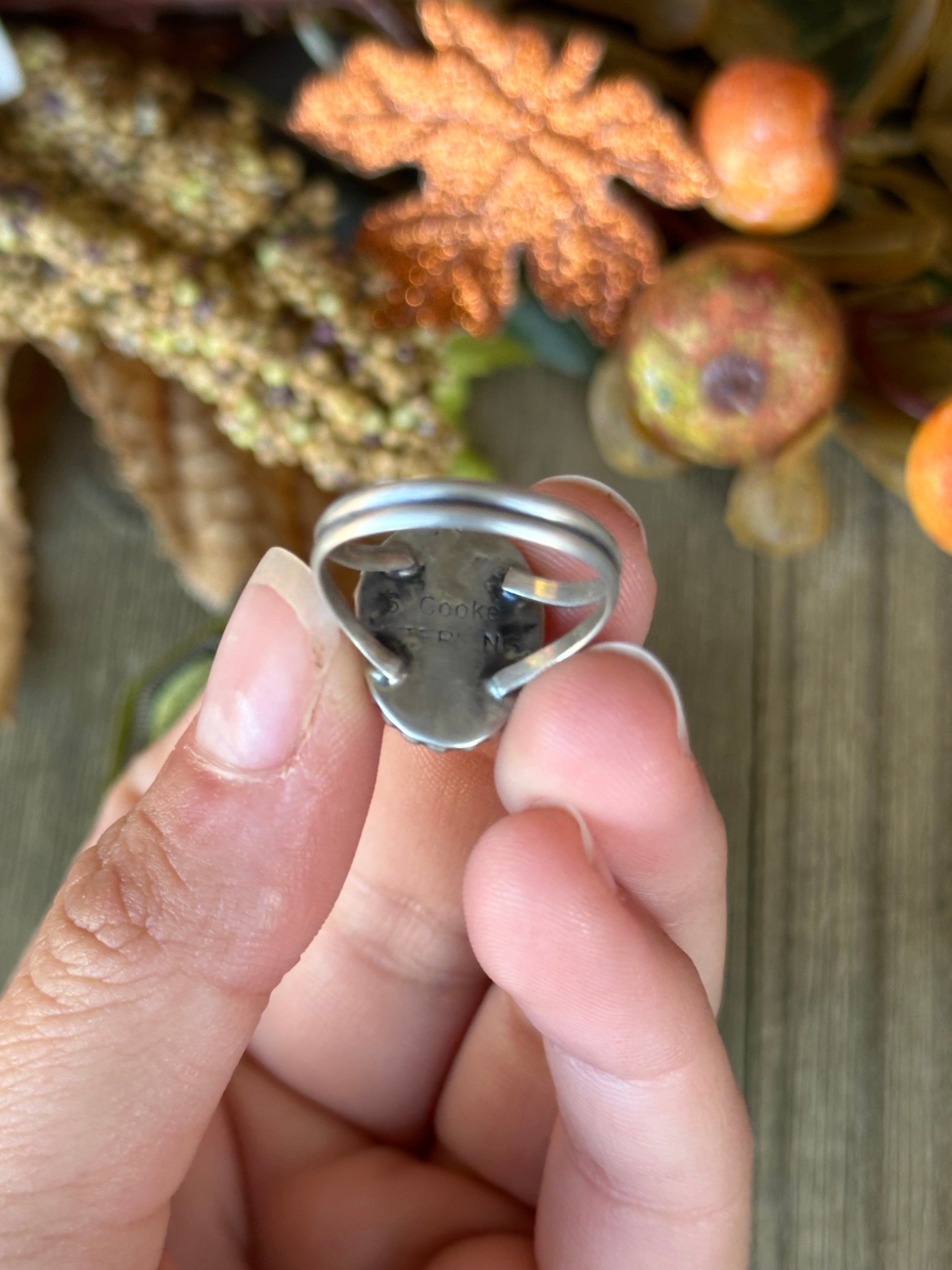 Navajo Made Golden Hills Turquoise & Sterling Silver Ring