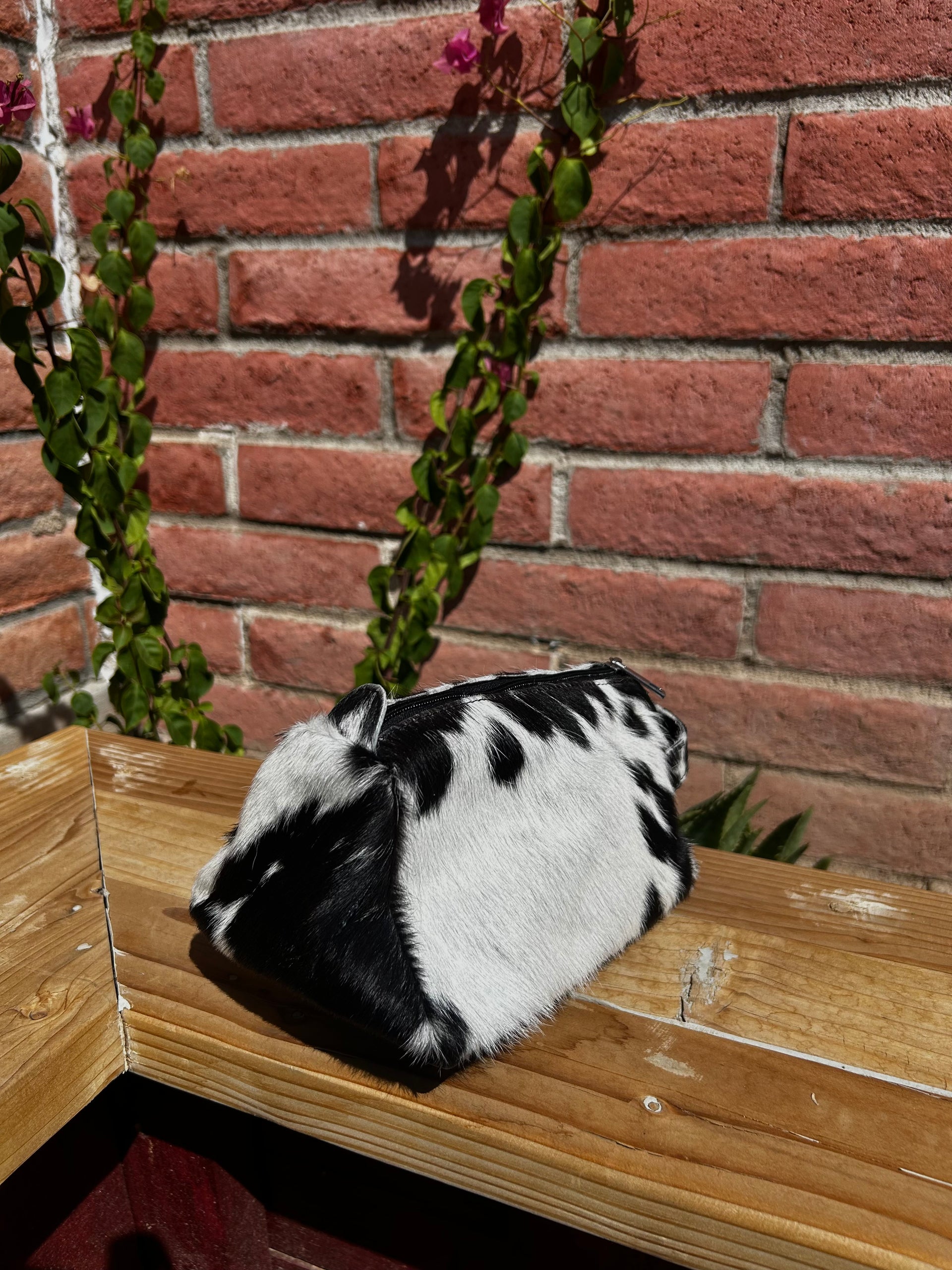 Genuine Leather & Cowhide Toiletry Bag