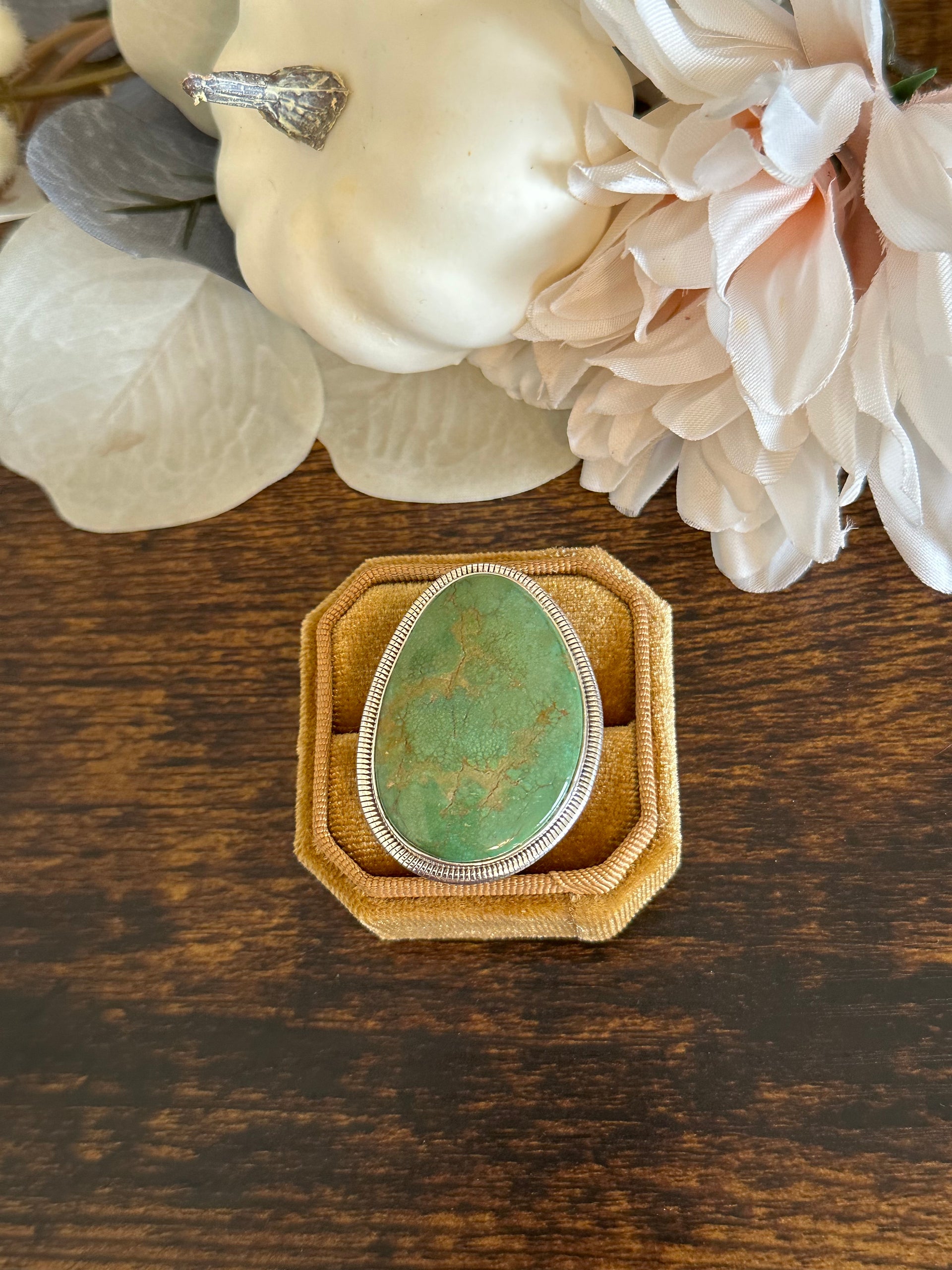 Wydell Billie Royston Turquoise & Sterling Silver Adjustable Ring