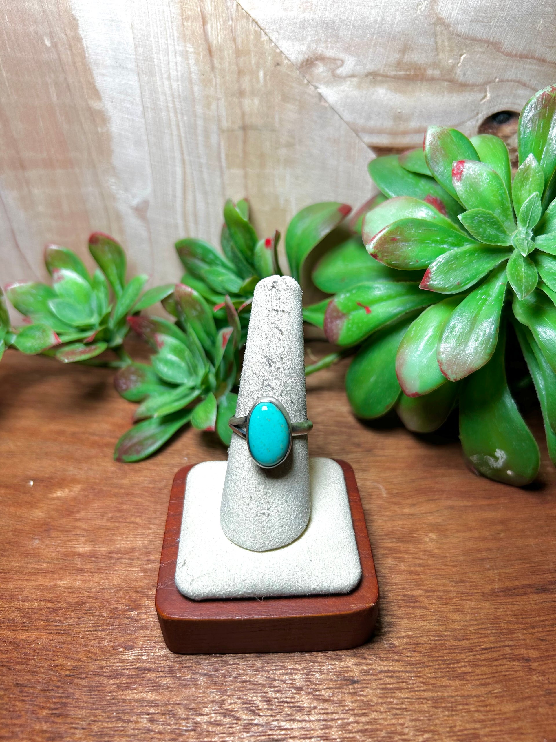 Scott Skeets Kingman Turquoise & Sterling Silver Adjustable Ring