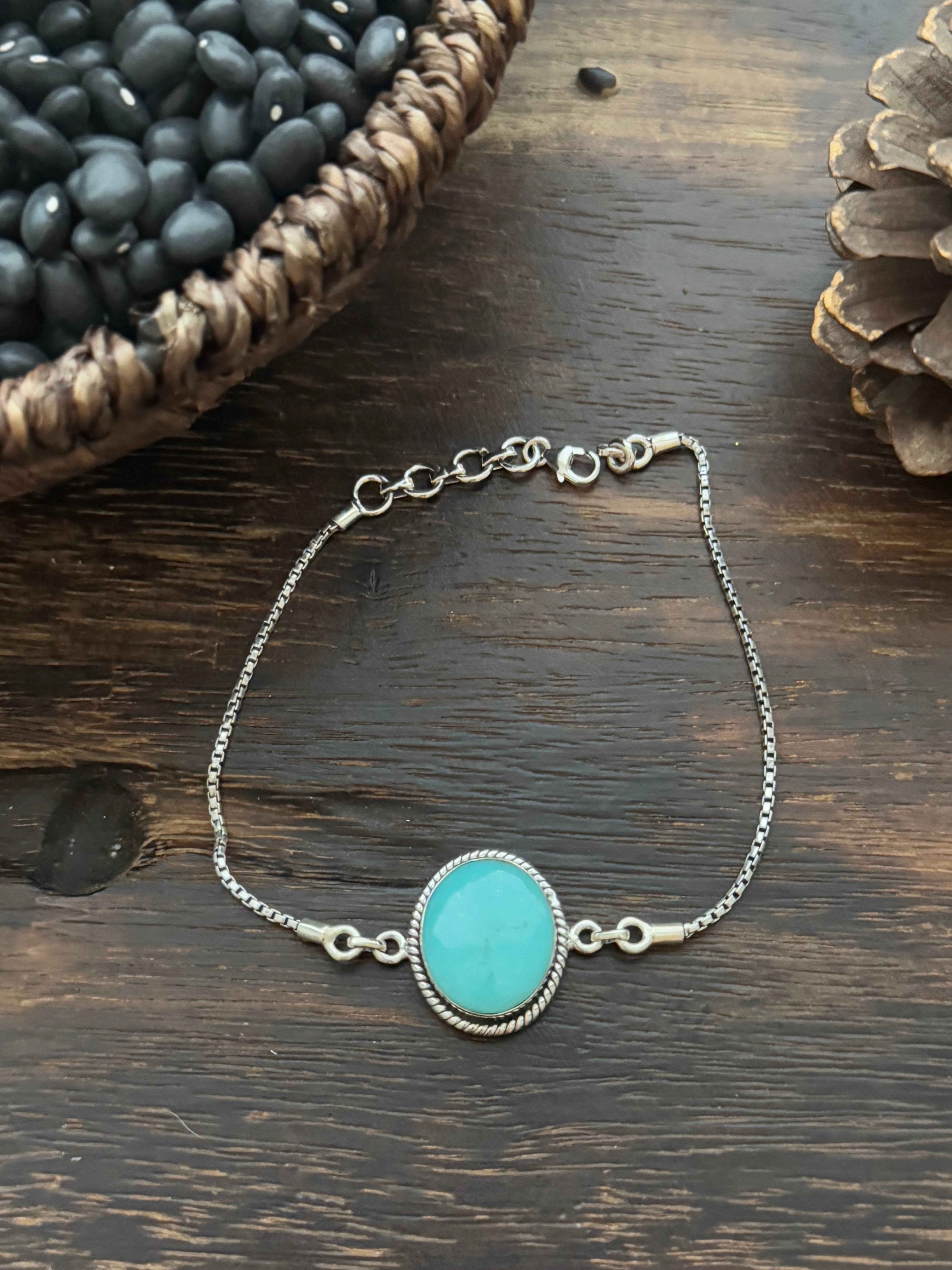 TTD Kingman Turquoise & Sterling Silver Bracelet