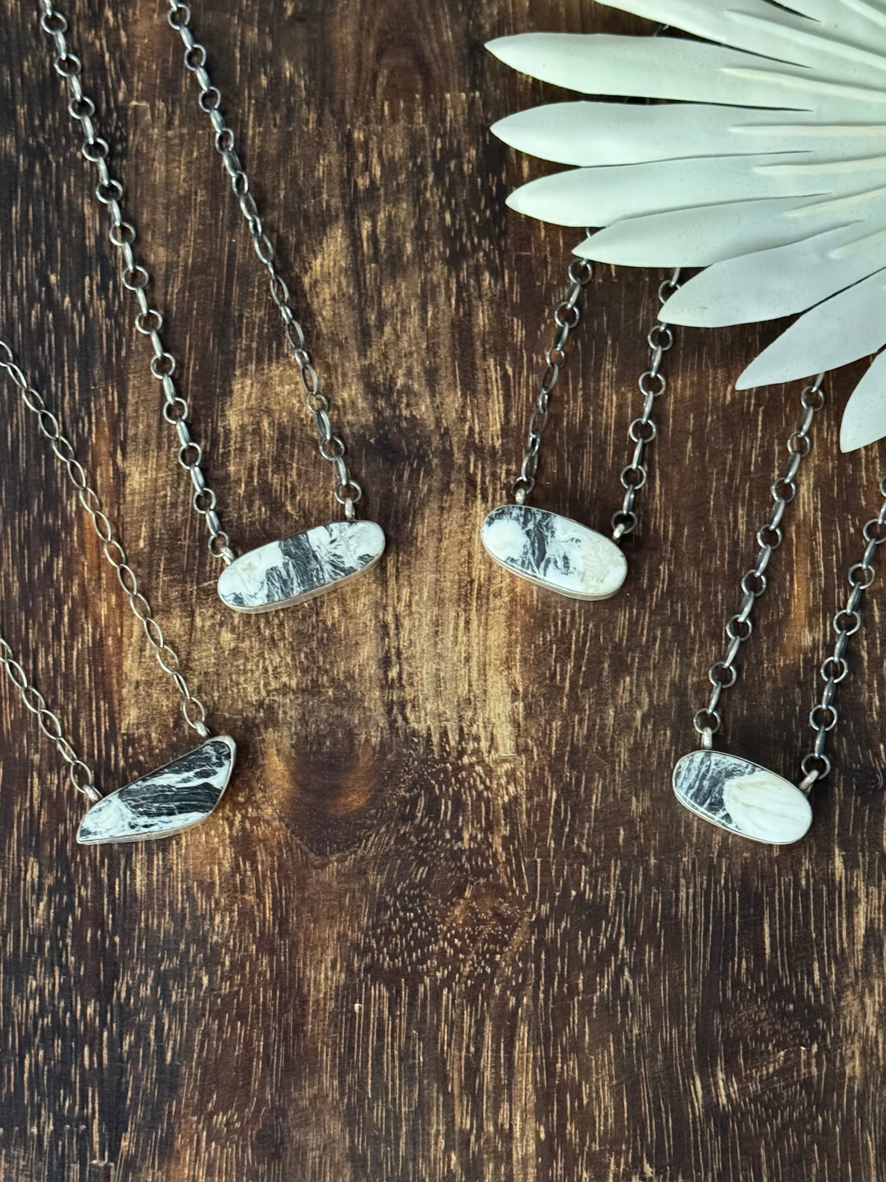 Eli Skeets White Buffalo & Sterling Silver Necklace