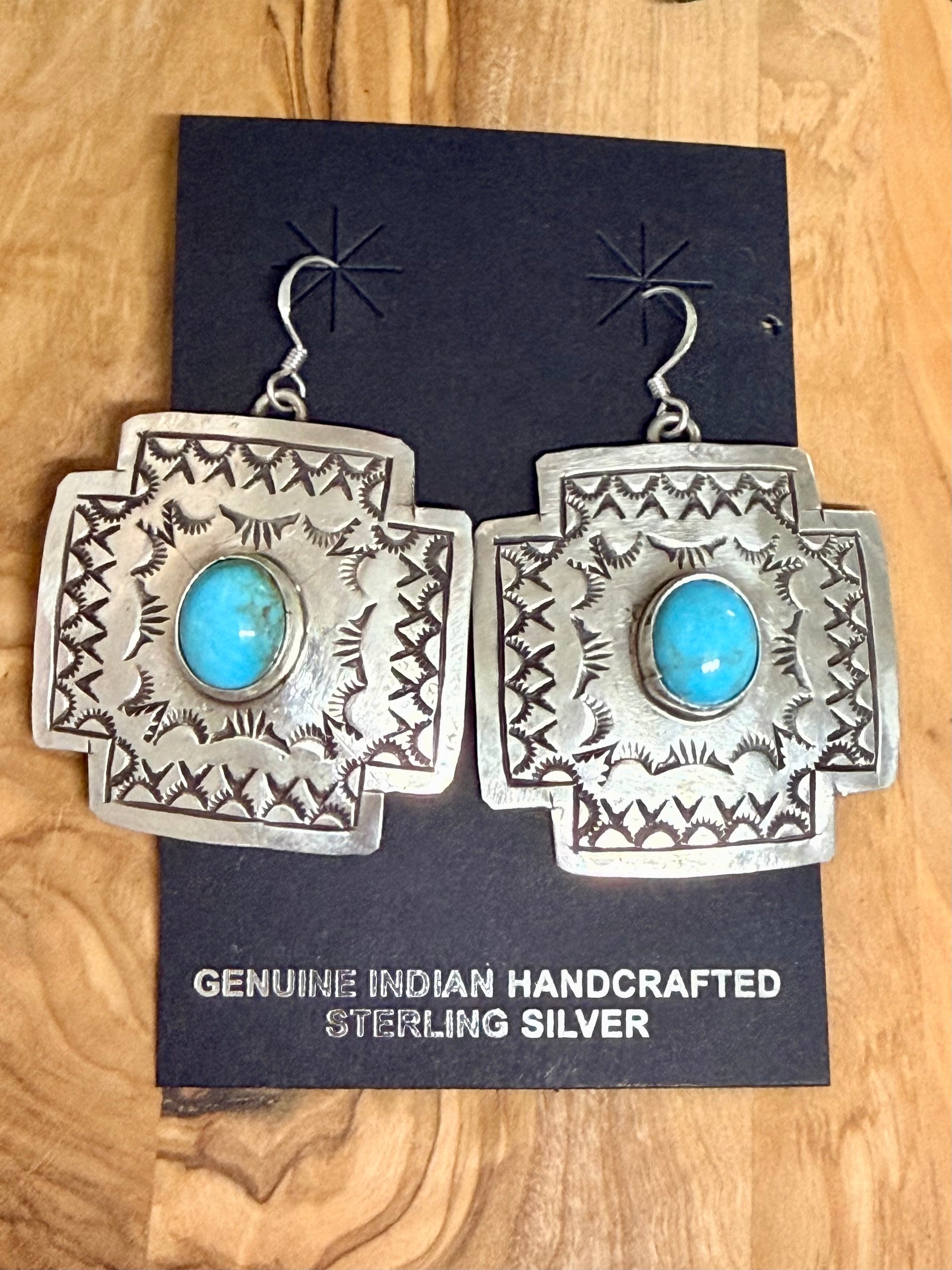 Southwest Handmade Turquoise & Sterling Silver Earrings