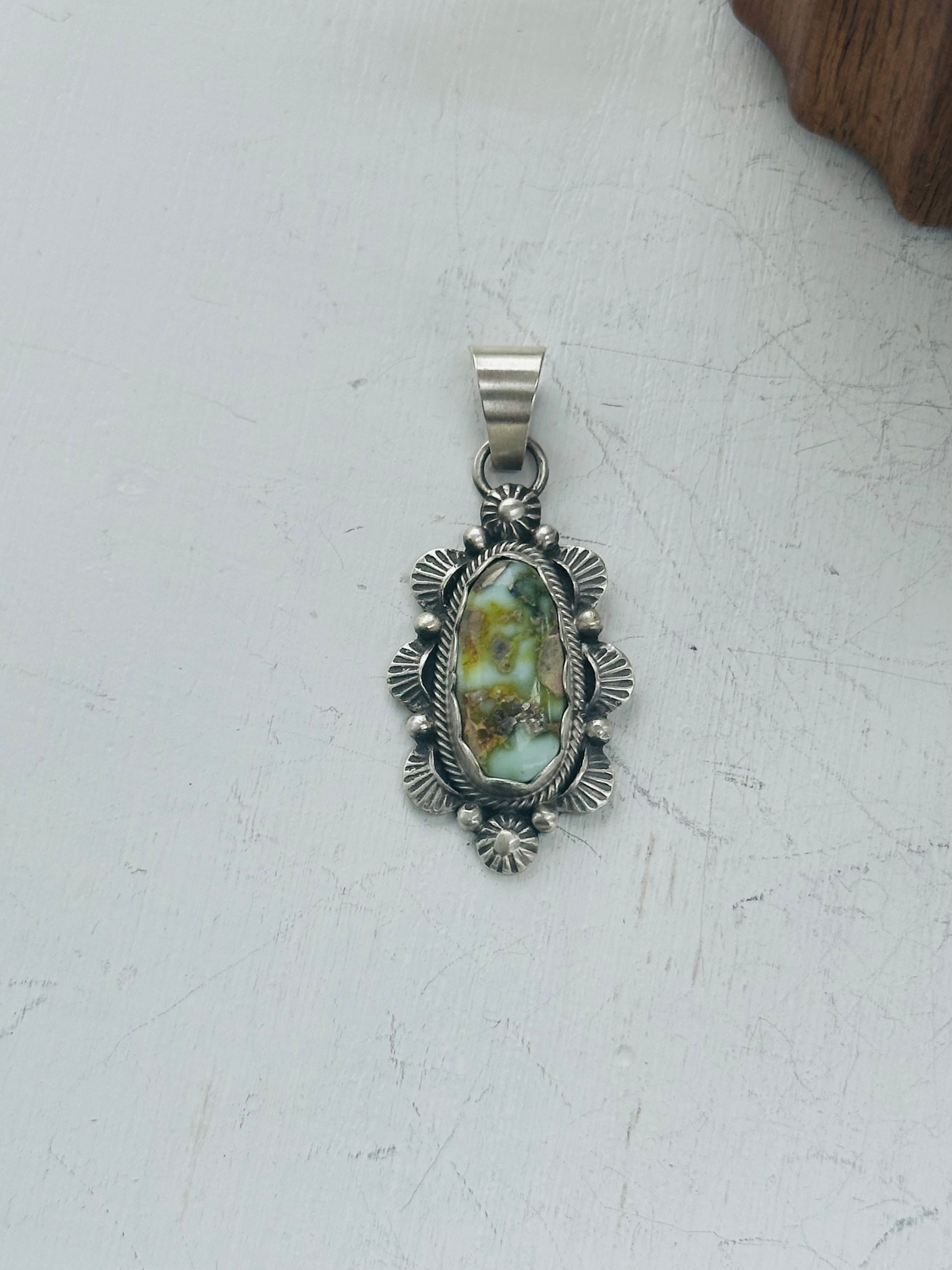 Ester Sam Palomino Variscite & Sterling Silver Pendant