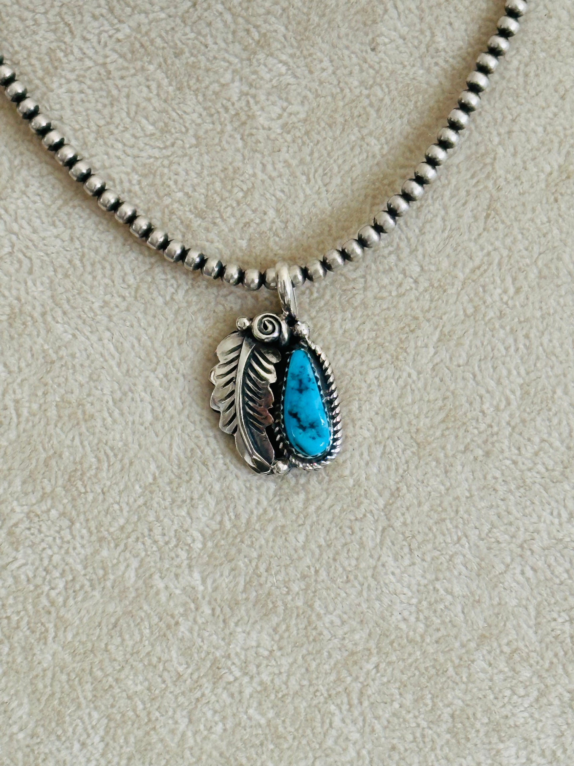 Julia Etsitty Kingman Turquoise & Sterling Silver Pendants