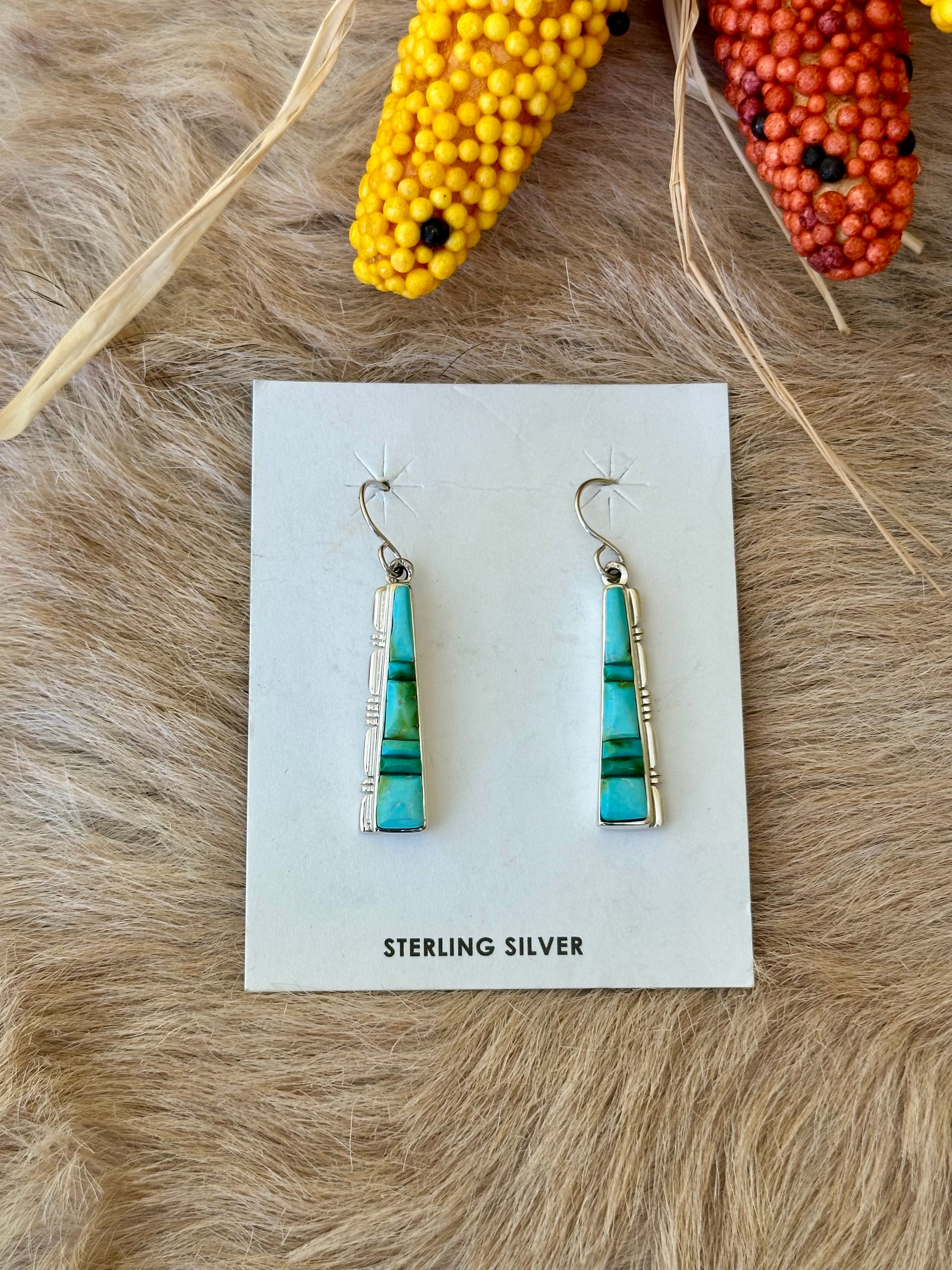 Rick Tolino Sonoran Mountain Turquoise & Sterling Silver Dangle Earrings