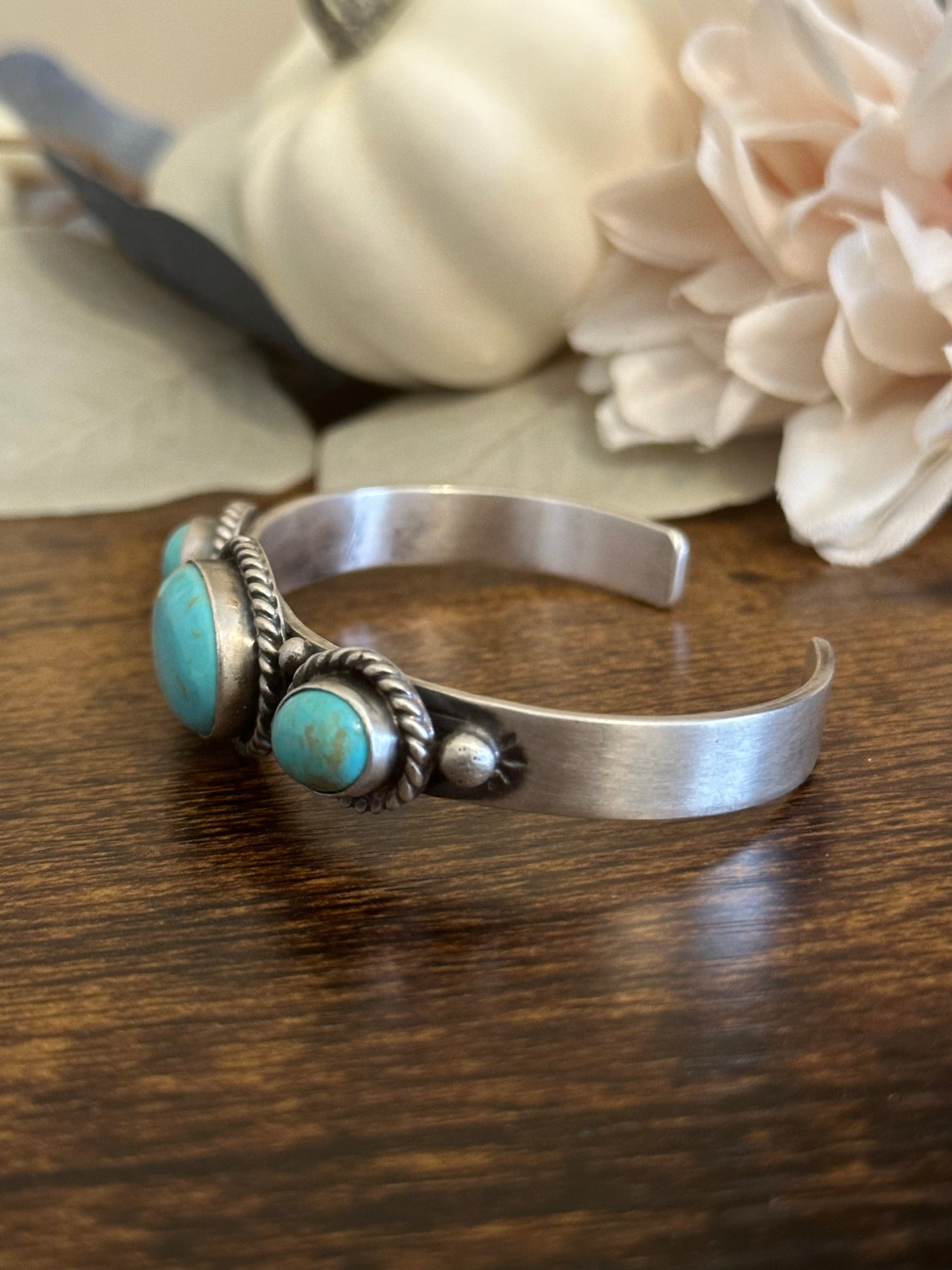 Augustine Largo Kingman Turquoise & Sterling Silver Cuff Bracelet