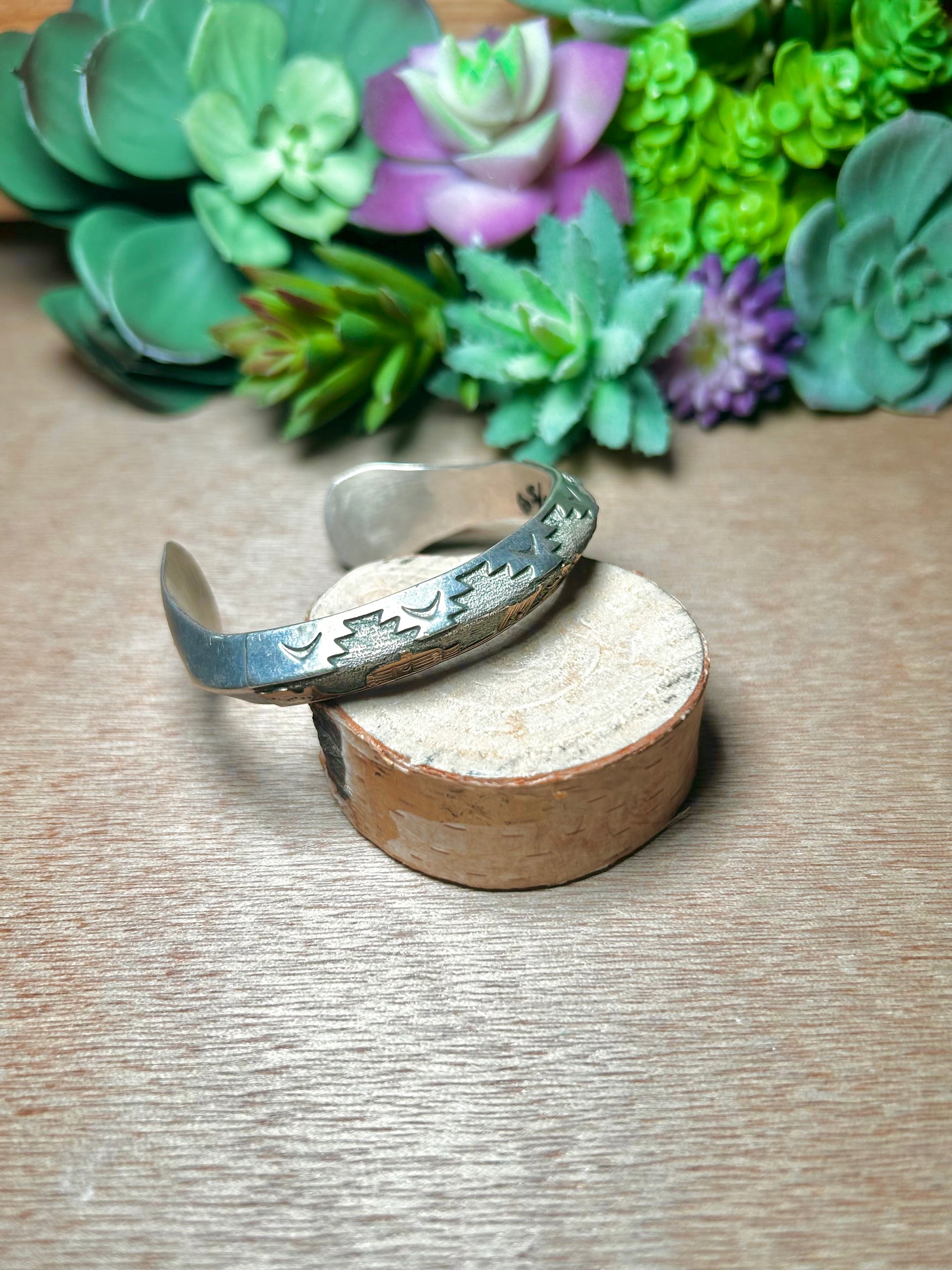 Vintage Navajo Made 14k Gold Fill & Sterling Silver Cuff Bracelet