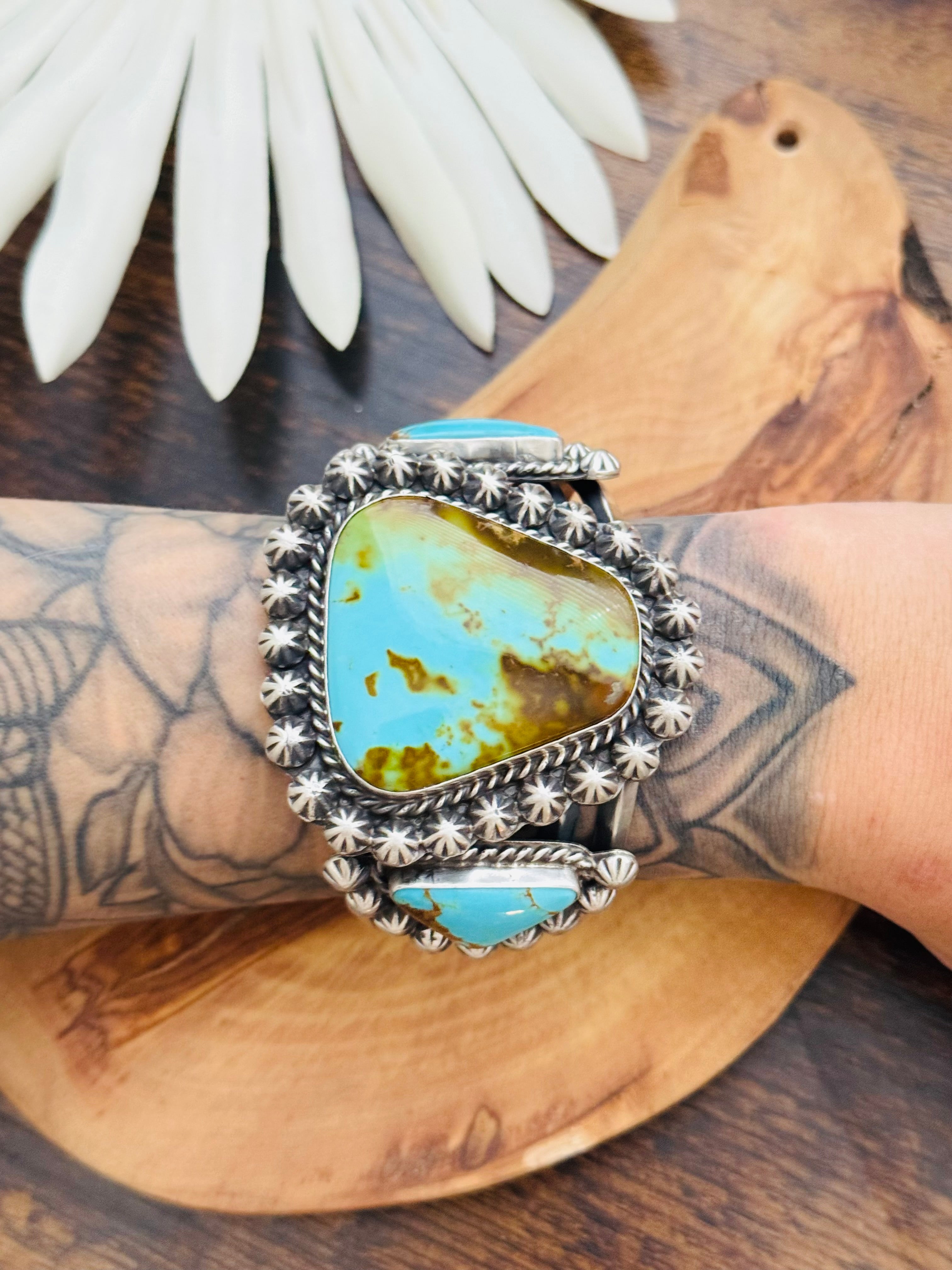 Augustine Largo Kingman Turquoise & Sterling Silver Cuff Bracelet