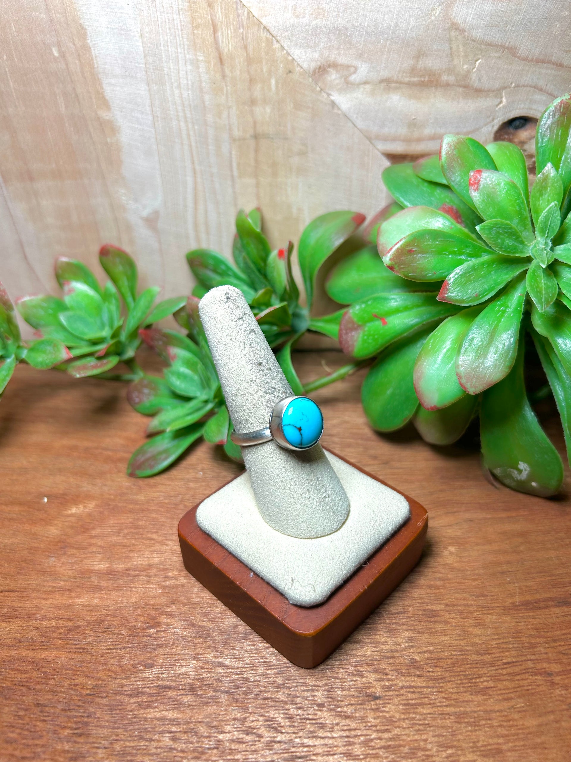 Scott Skeets Kingman Turquoise & Sterling Silver Adjustable Ring