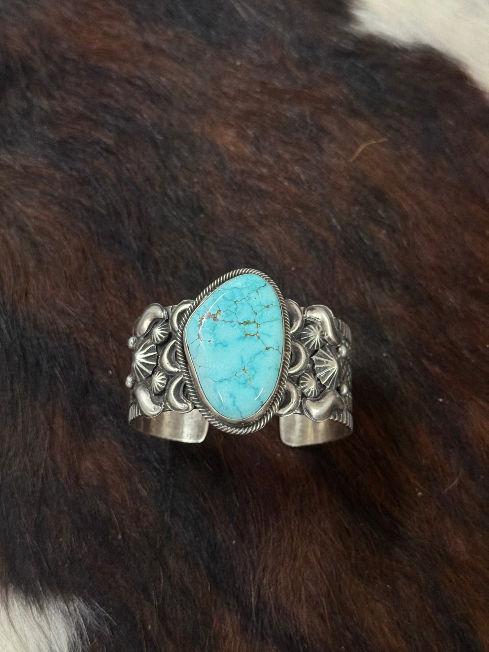 Tillie Jon Natural Royston Turquoise & Sterling Silver Cuff Bracelet