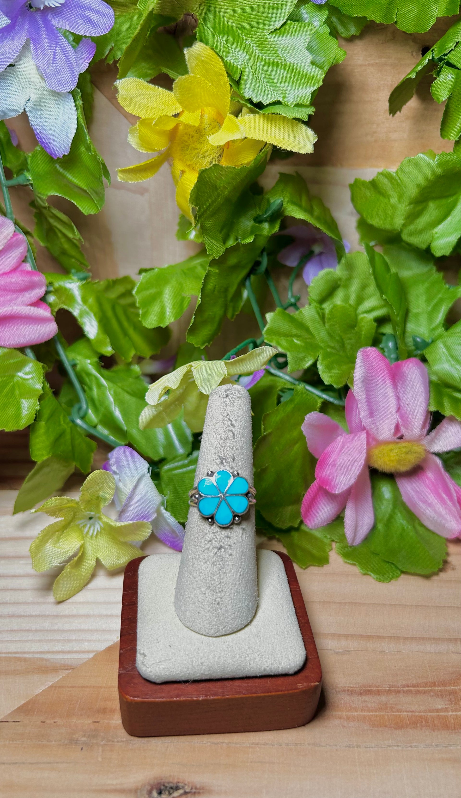 Zuni Made Kingman Turquoise & Sterling Silver Ring