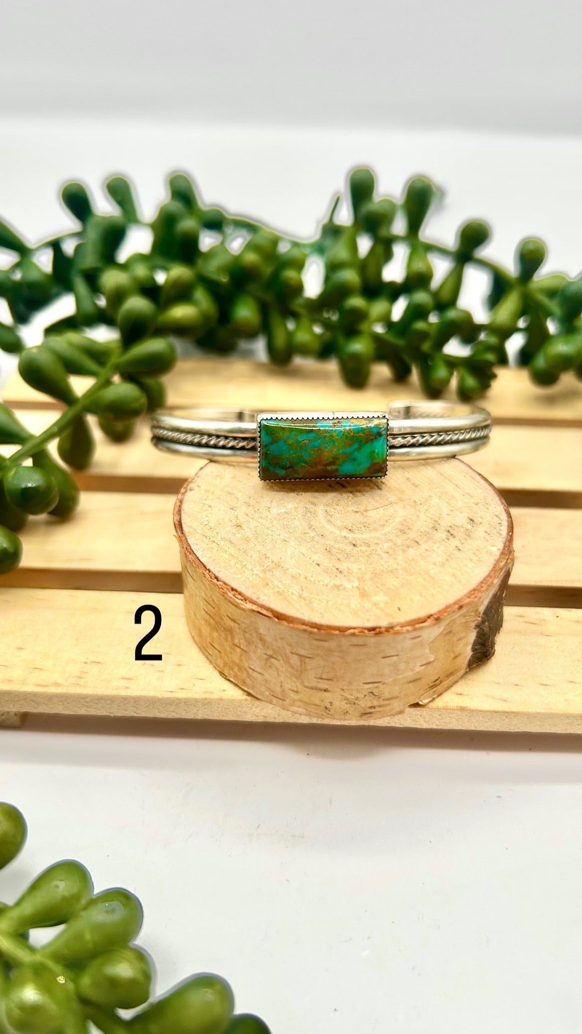 Navajo Made Kingman Turquoise & Sterling Silver Cuff Bracelet