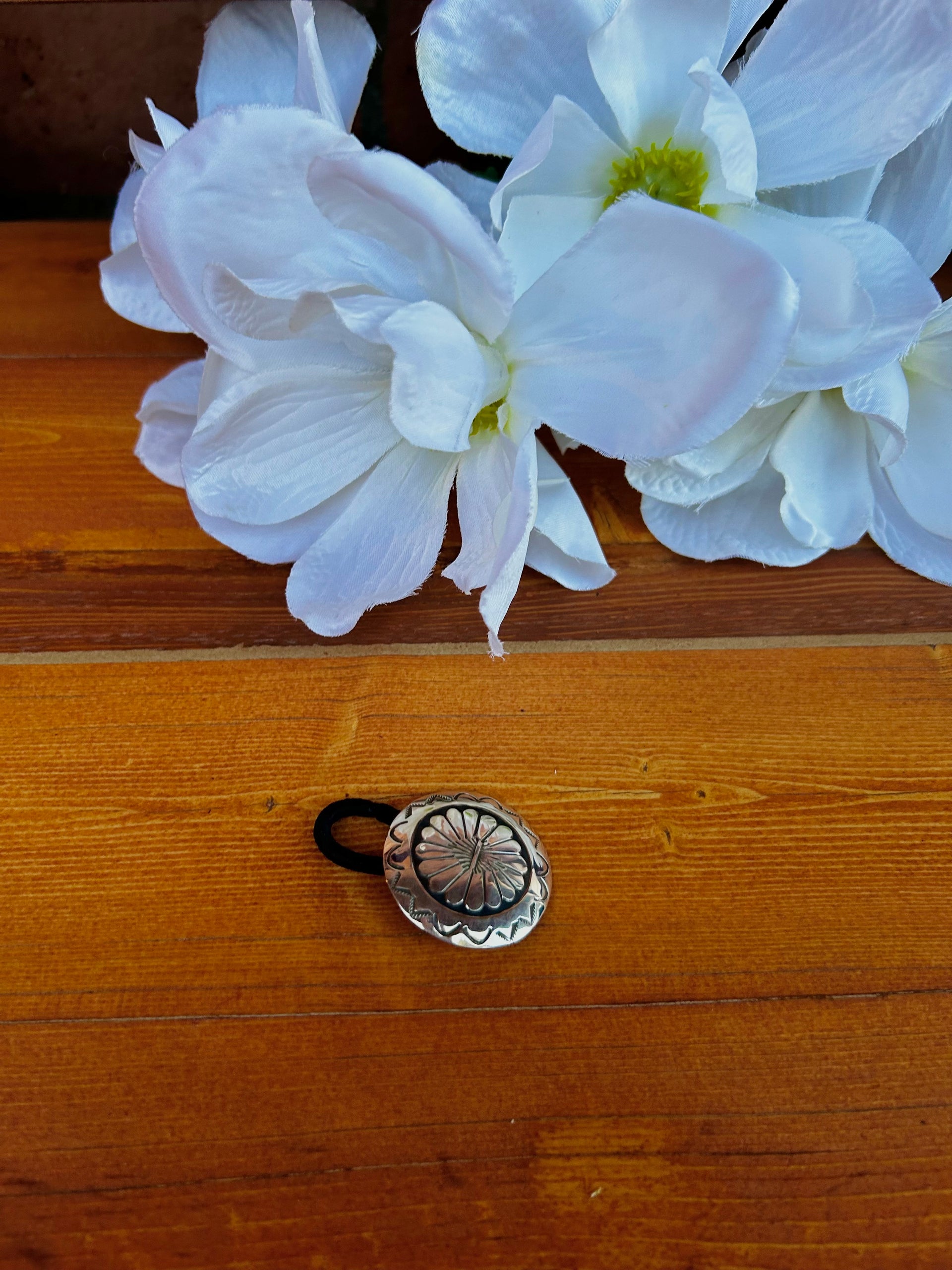 Navajo Made Sterling Silver Hair Tie