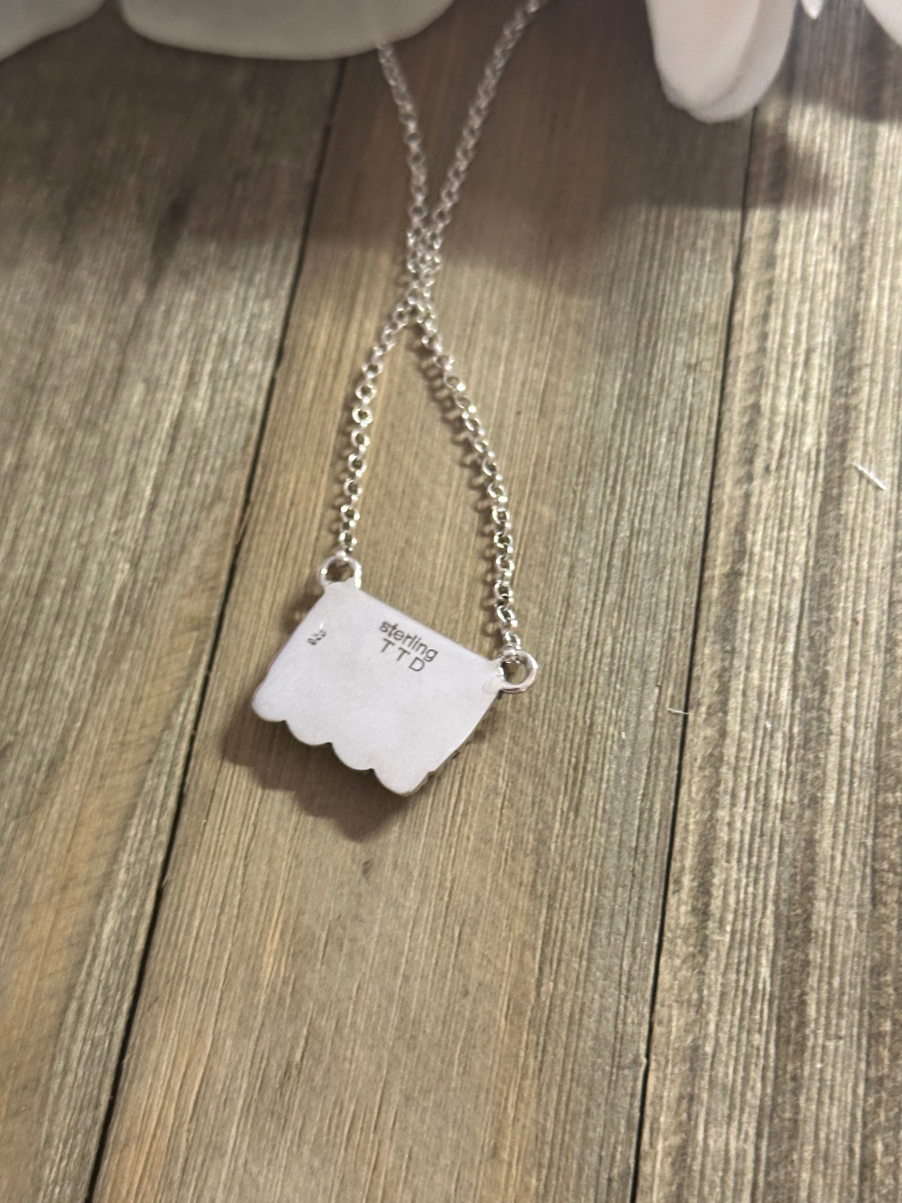 Southwest Handmade Wild Horse & Sterling Silver Bar Necklace