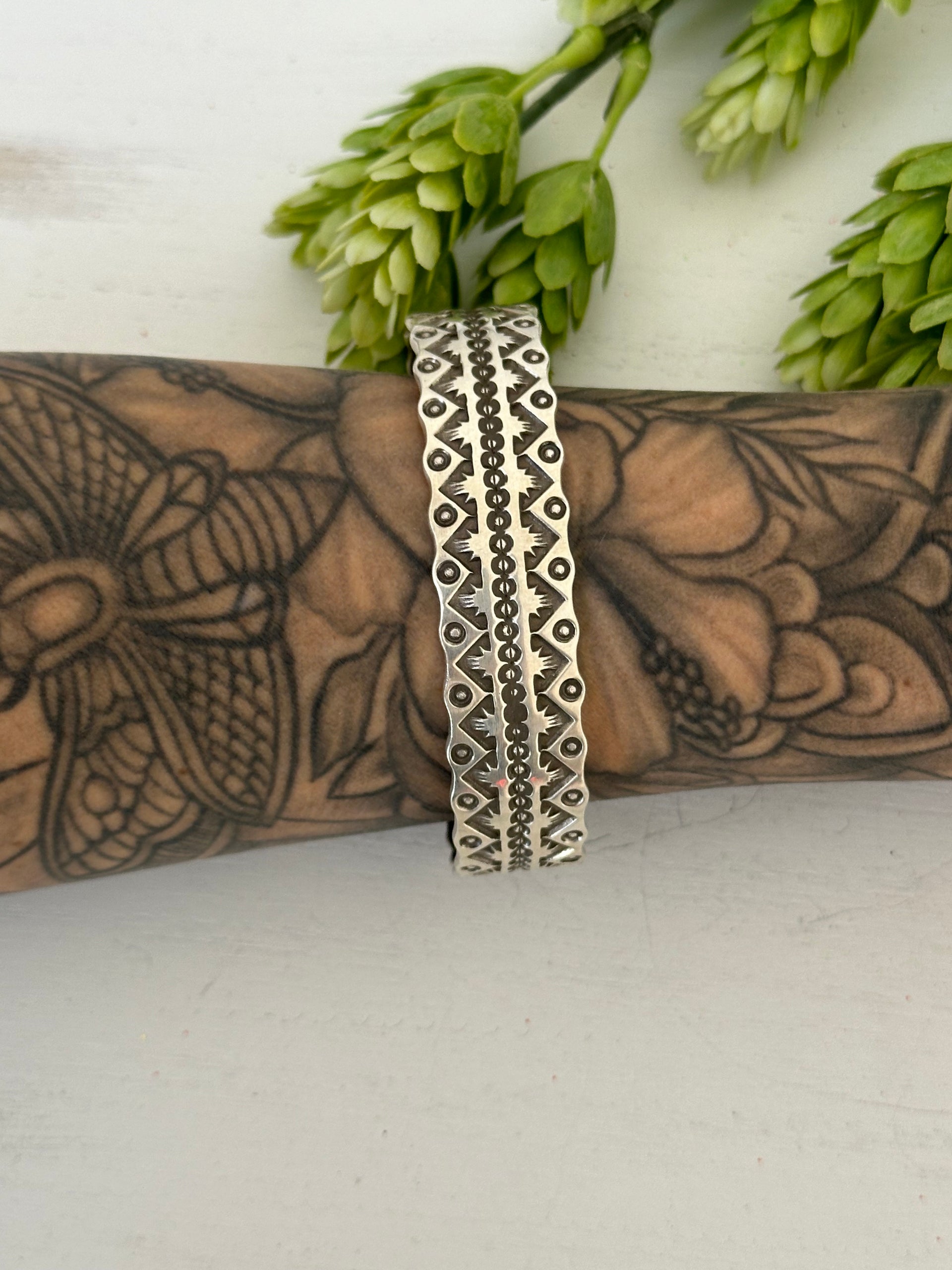 Navajo Made Sterling Silver Cuff Bracelet