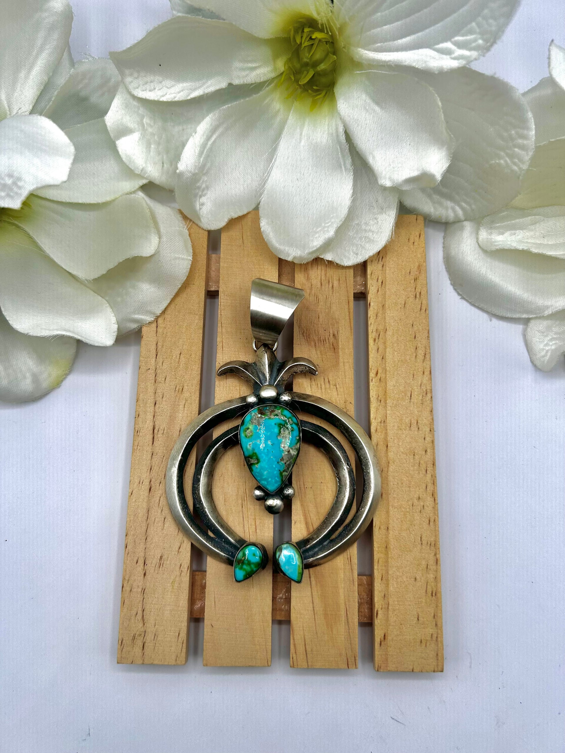 Chimney Butte Sonoran Mountain Turquoise & Sterling Silver Pendant
