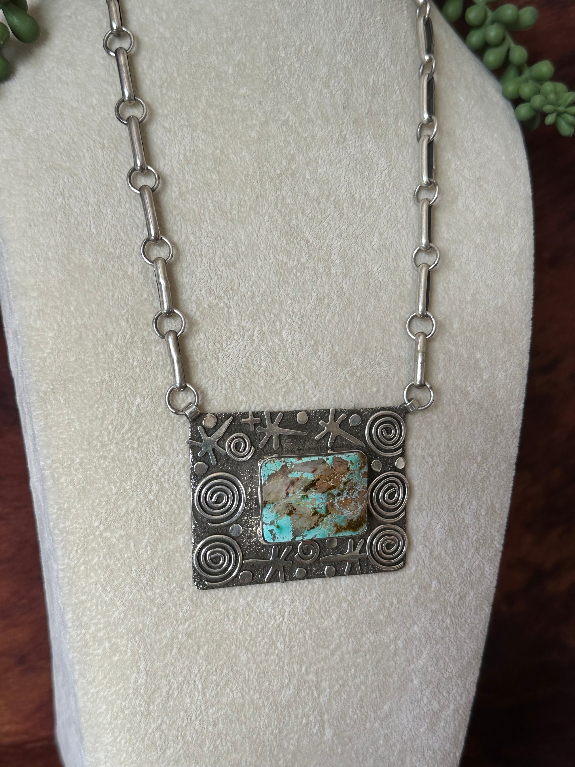 Alex Sanchez Royston Turquoise & Sterling Silver Necklace
