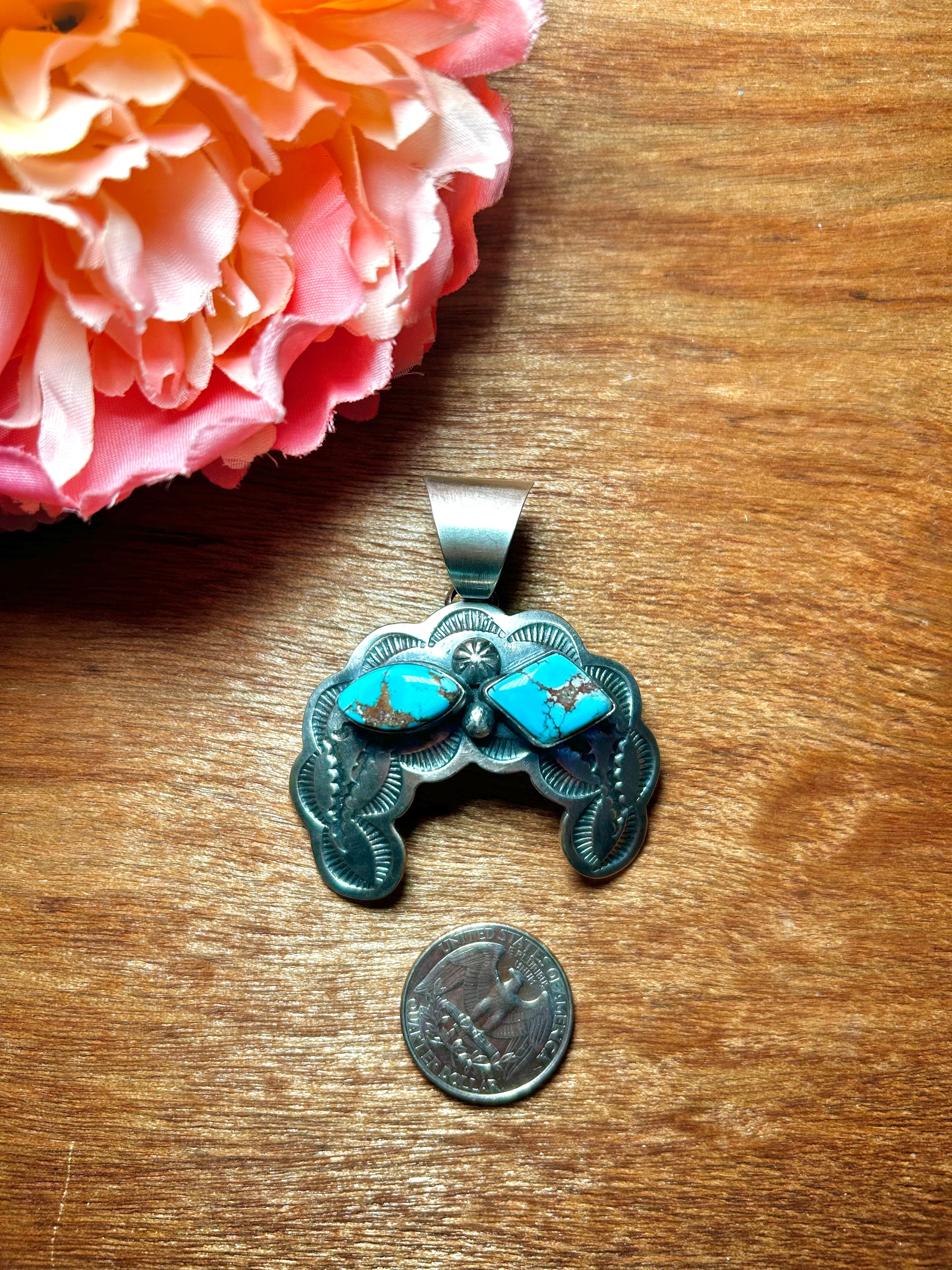 Chimney Butte Golden Hill & Sterling Silver Pendant