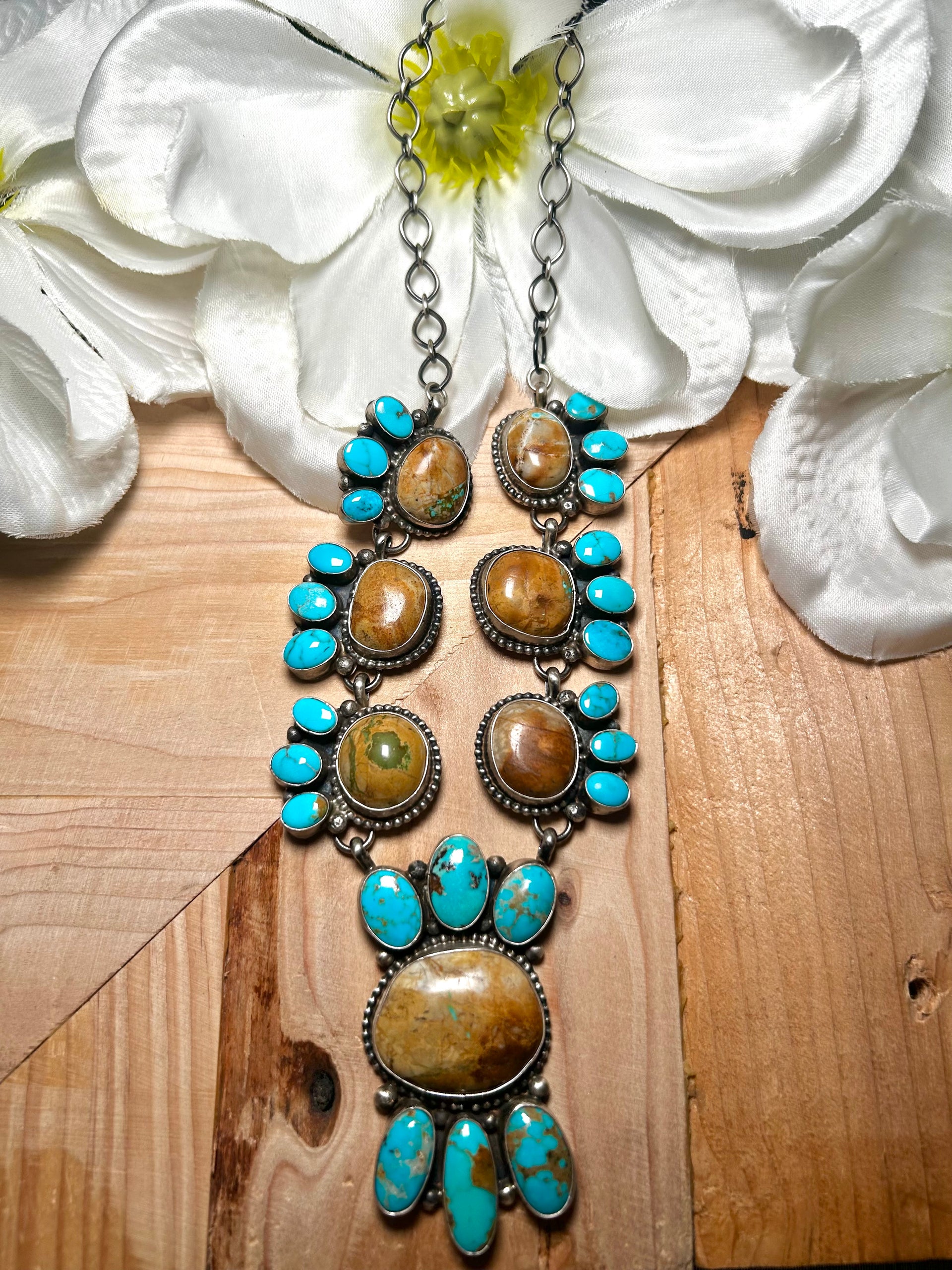 Sheila Becenti Multi Stone & Sterling Silver Necklace