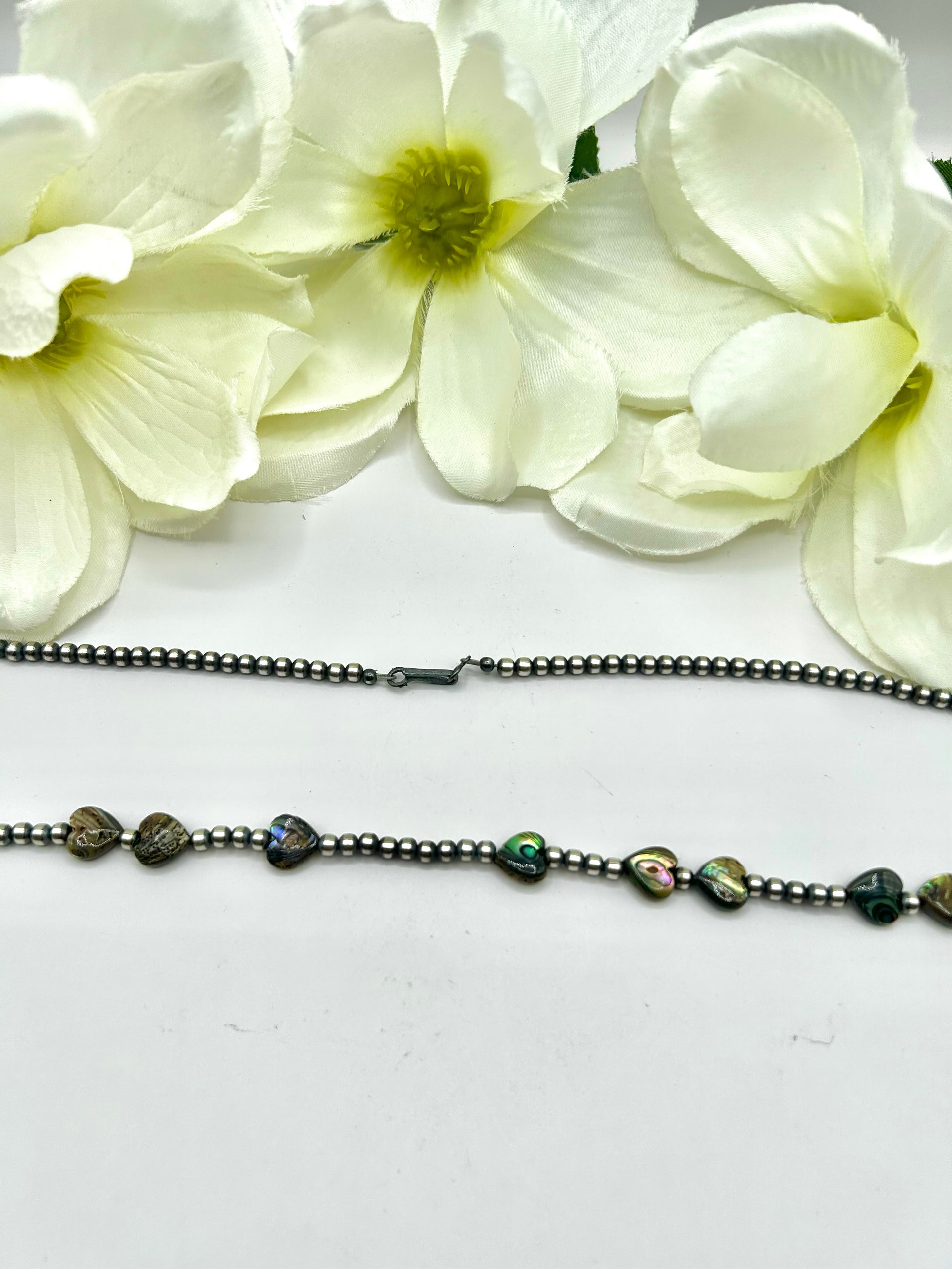 Navajo Made Strung 4 MM Abalone Necklace