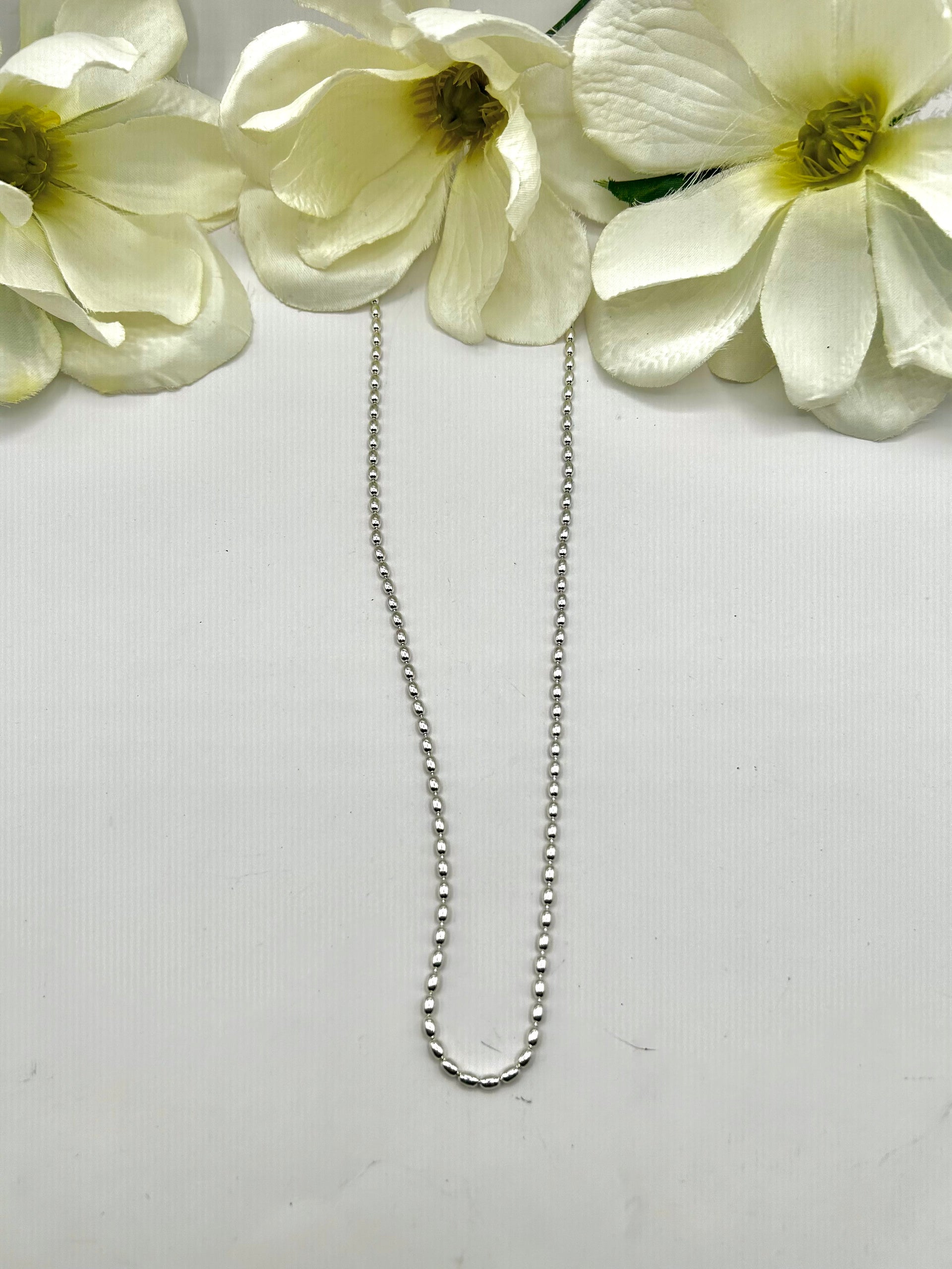Navajo Made Strung Sterling Silver Necklace
