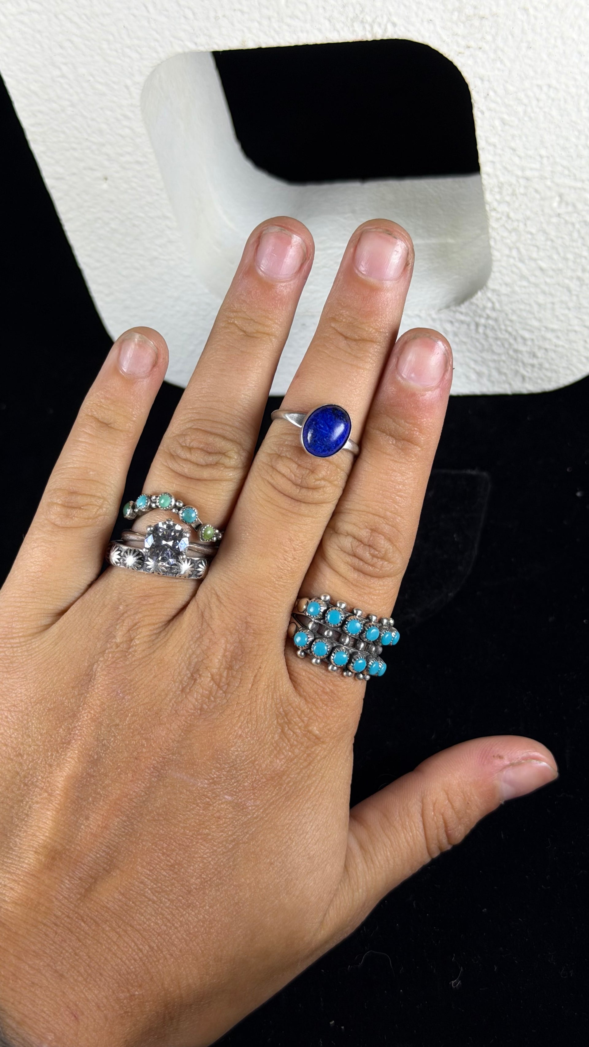 Navajo Made Lapis & Sterling Silver Ring