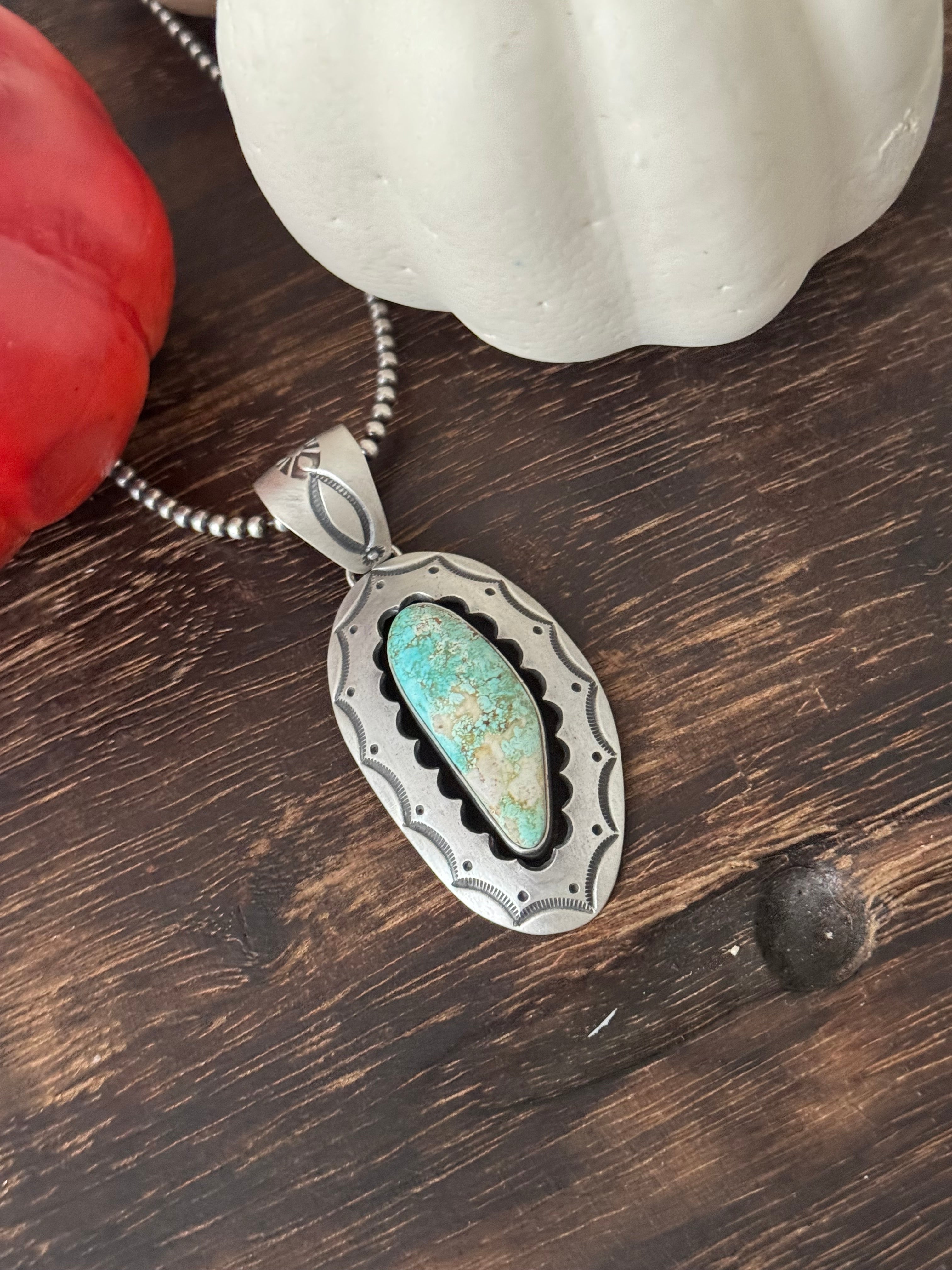 Roland Tom Royston Turquoise & Sterling Silver Pendant