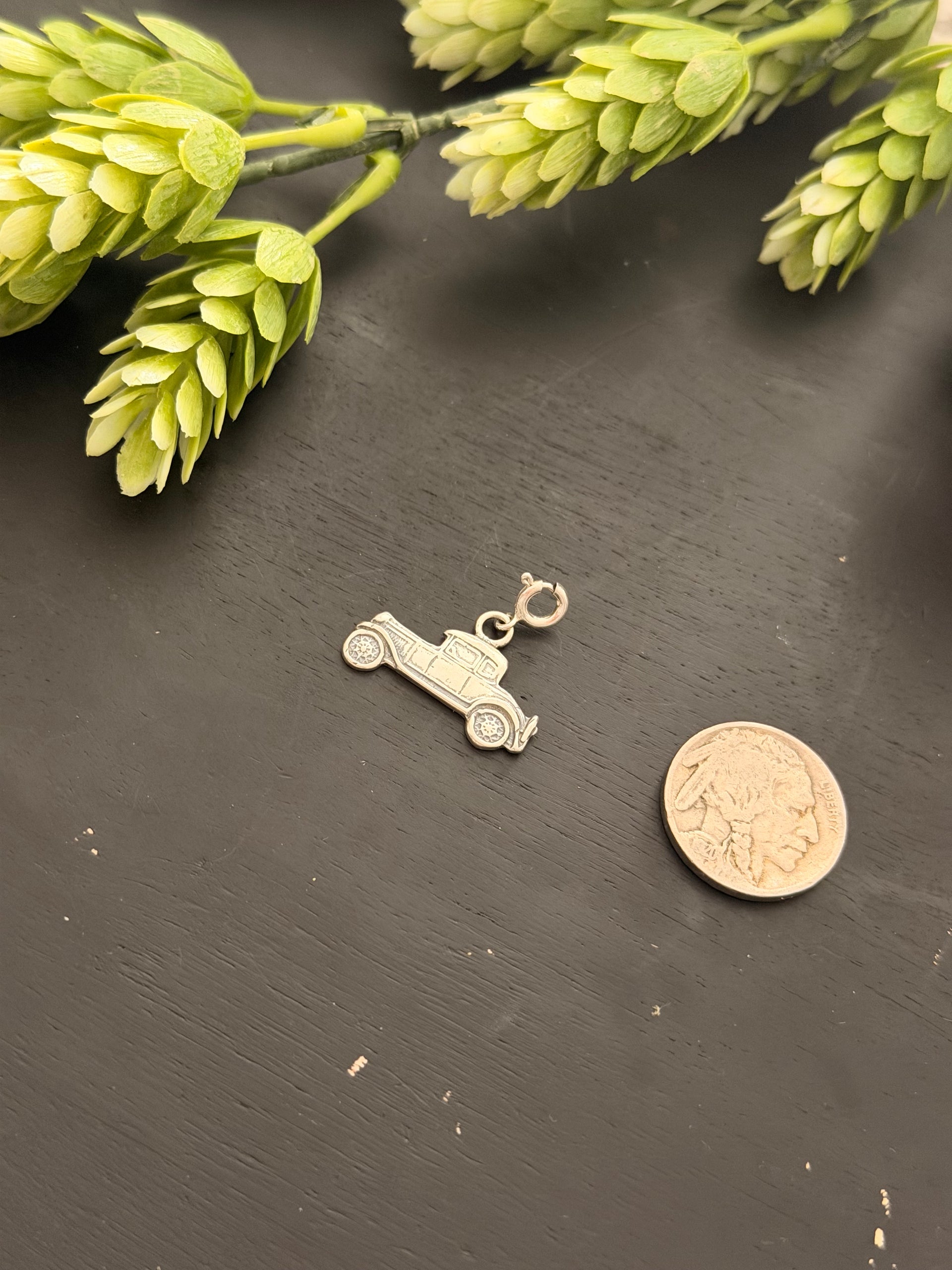 Navajo Made Sterling Silver Car Cast Charms