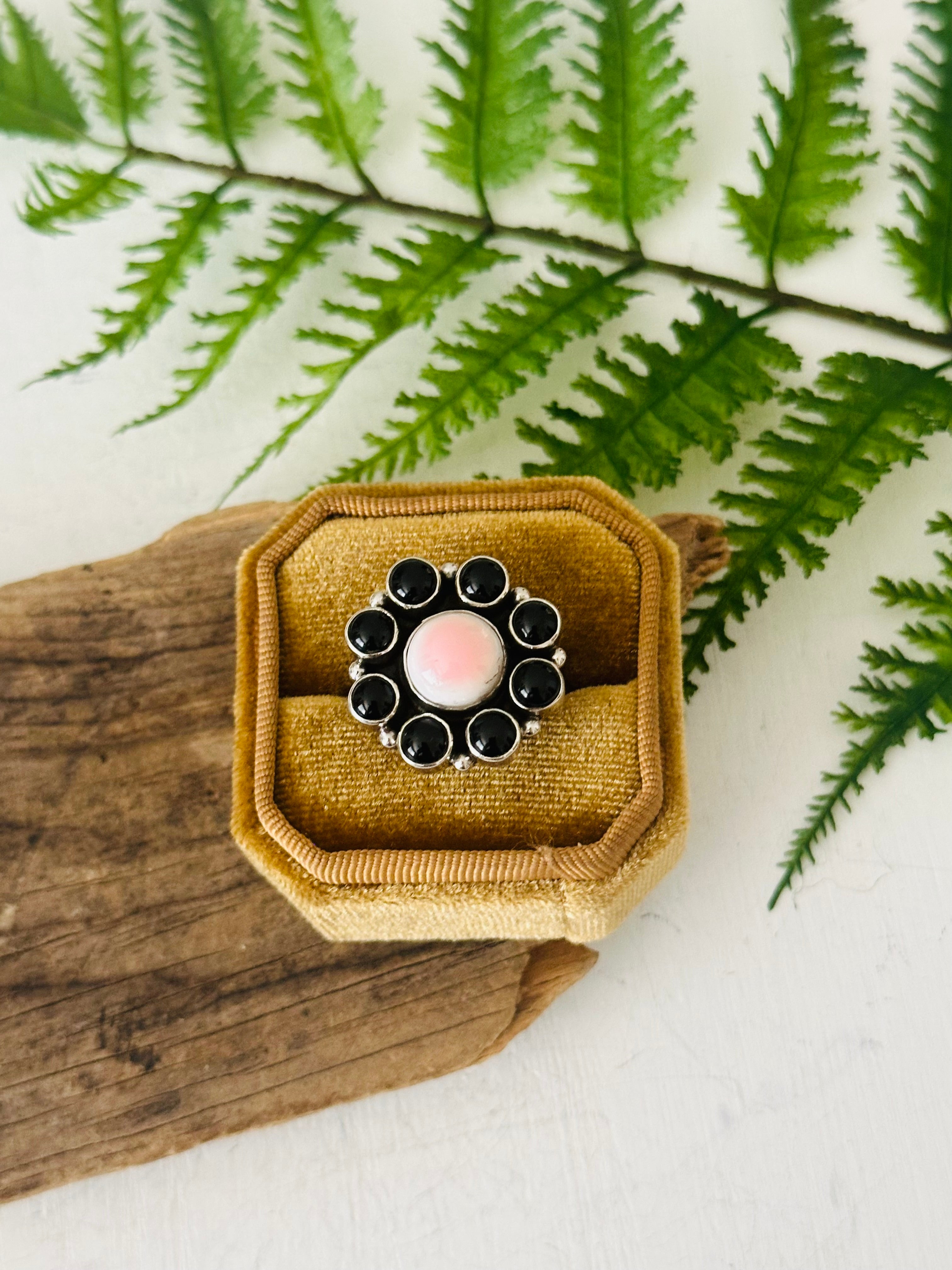 Navajo Made Multi Stone & Sterling Silver Ring